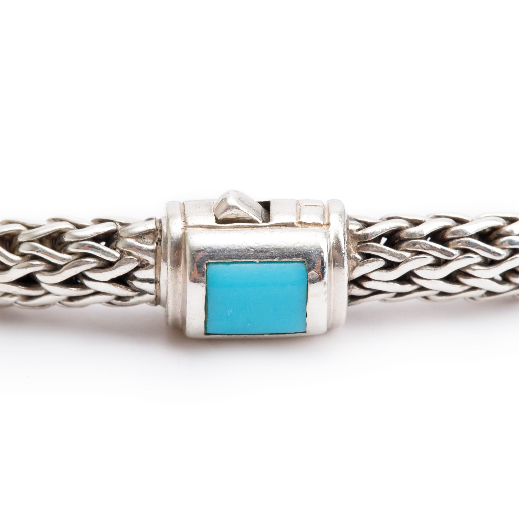 John Hardy Sterling Silver Turquoise 5 MM Classic Chain Bracelet