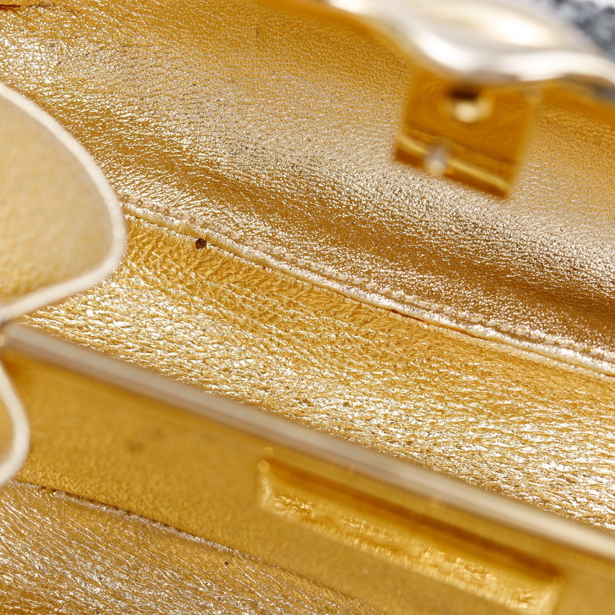 Judith Leiber Black & Clear Crystal Eggplant Minaudiere Evening Bag