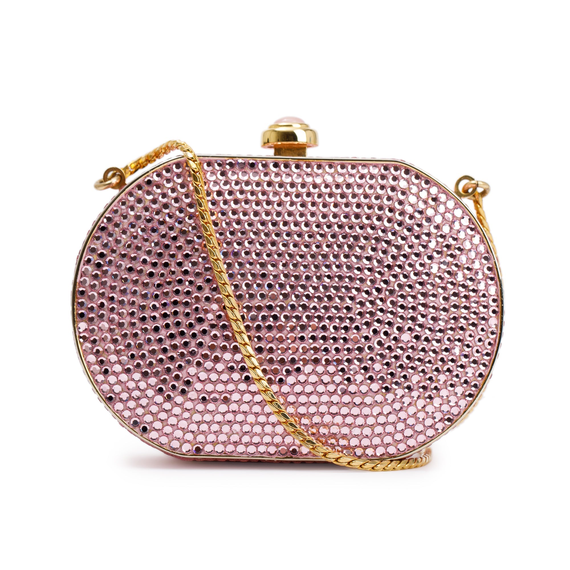 Judith Leiber Mini Pink Crystal Bag