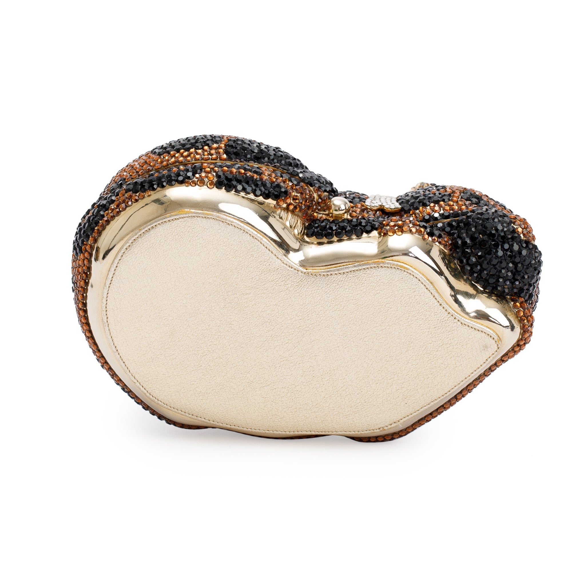 Judith Leiber Multicolour Crystal Embellished Sleeping Cat Minaudiere Evening Clutch