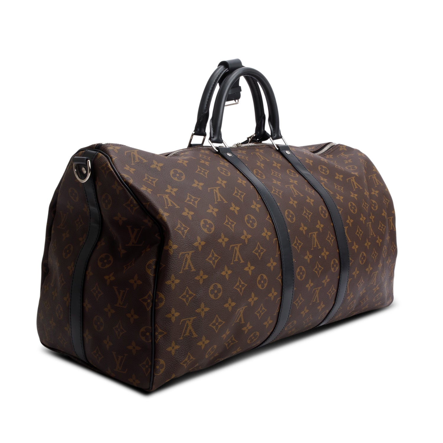 Louis Vuitton Monogram Macassar Keepall Bandouliere 55 w/ Box & Strap