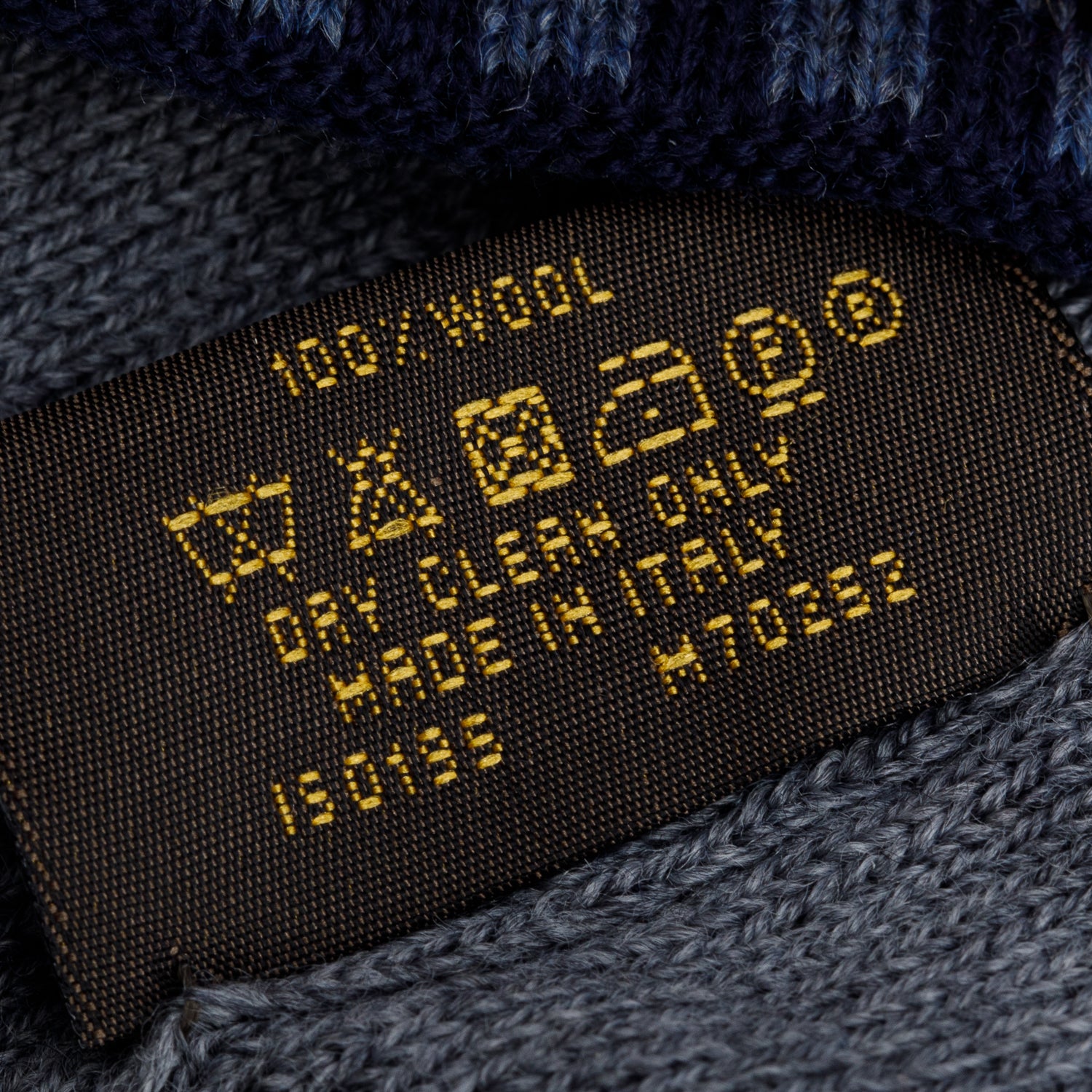 Louis Vuitton Grey/Navy Micro Damier Ebene Wool Beanie w/ Box