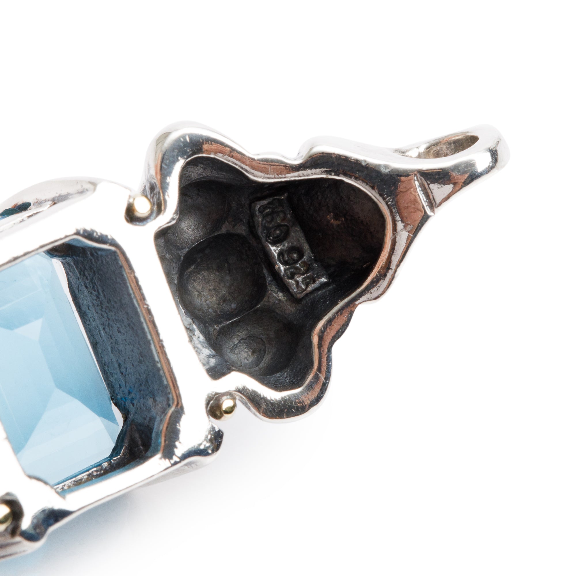 Lagos Sterling Silver & 18k Yellow Gold Blue Topaz Bracelet