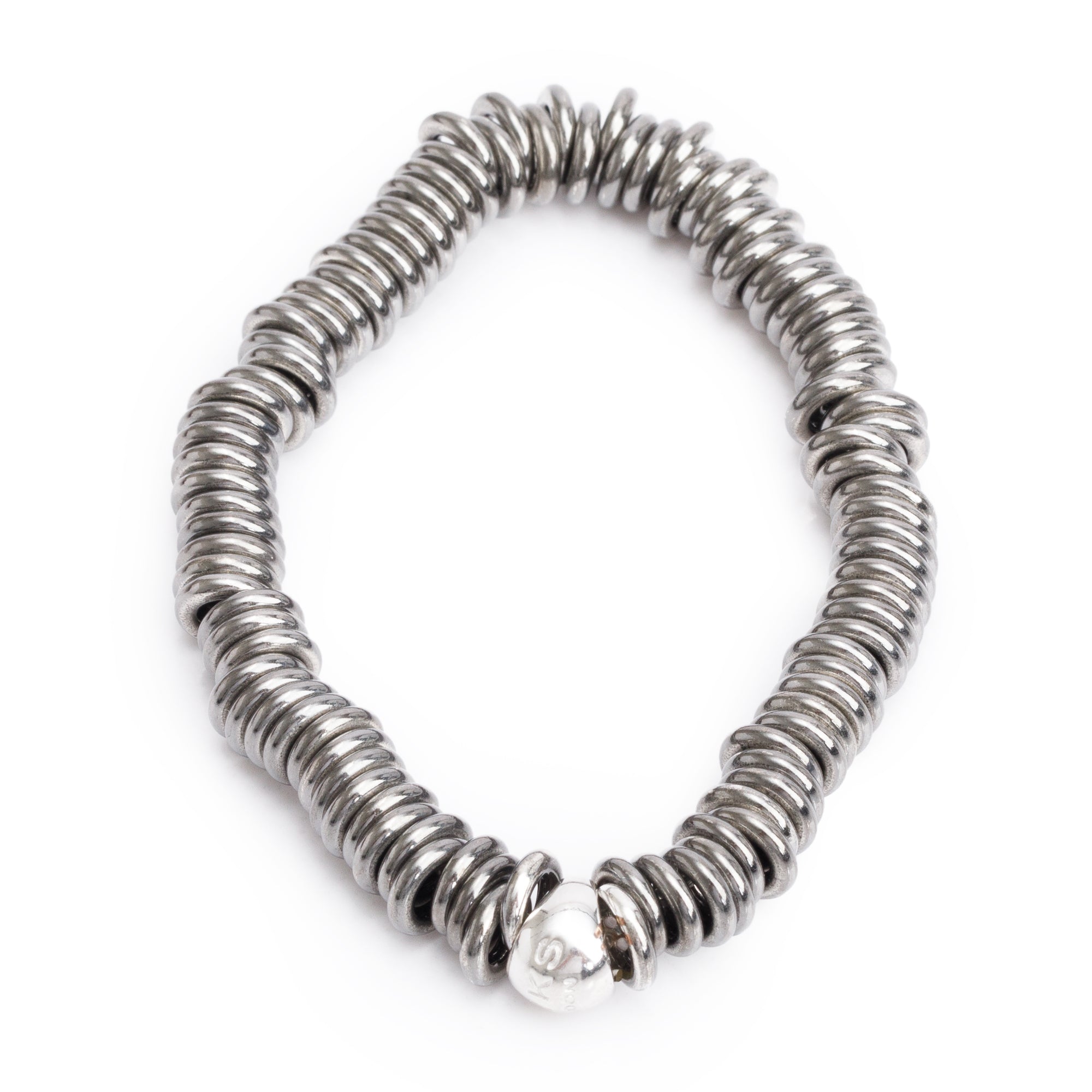Links of London Rhodium Plated Sterling Silver Sweetie Charm Bracelet w/ Box