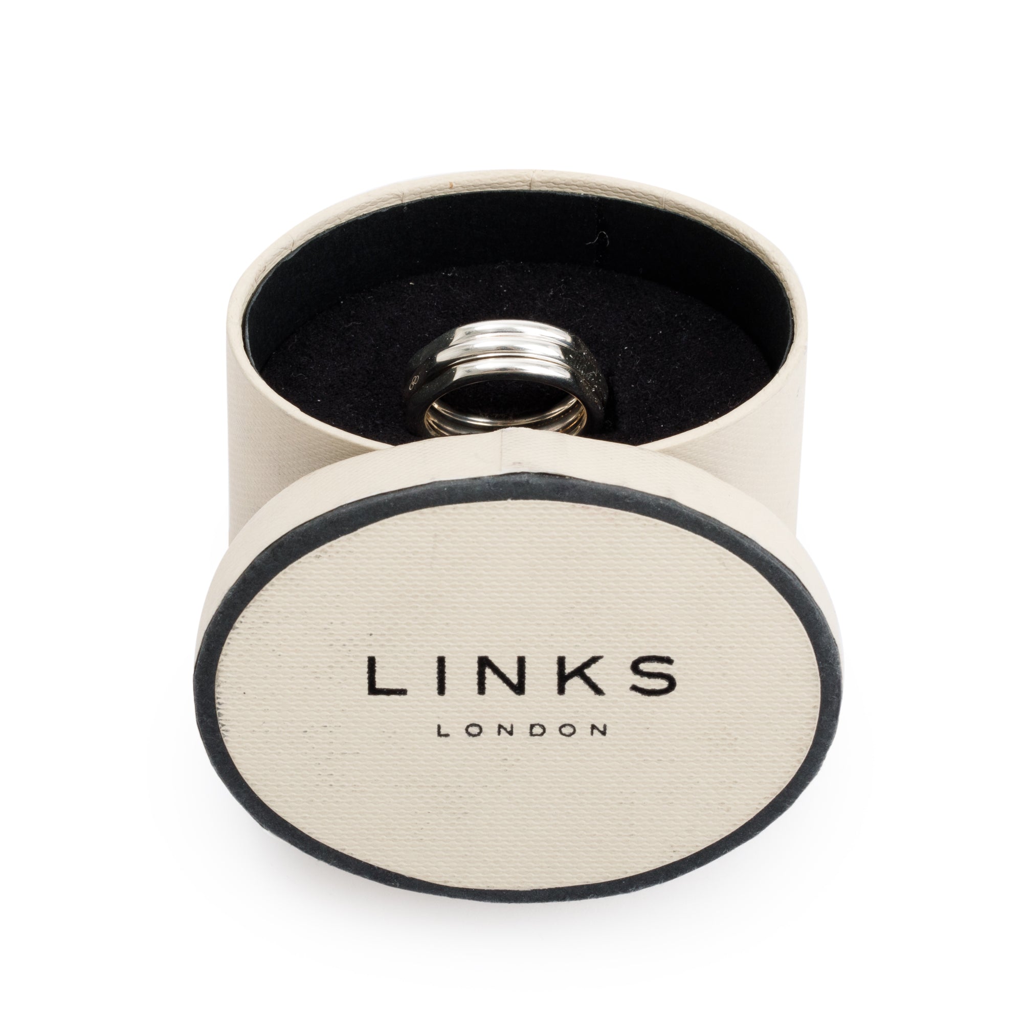 Links of London Sterling Silver 20/20 Classic Ring, Size 6 w/ Box