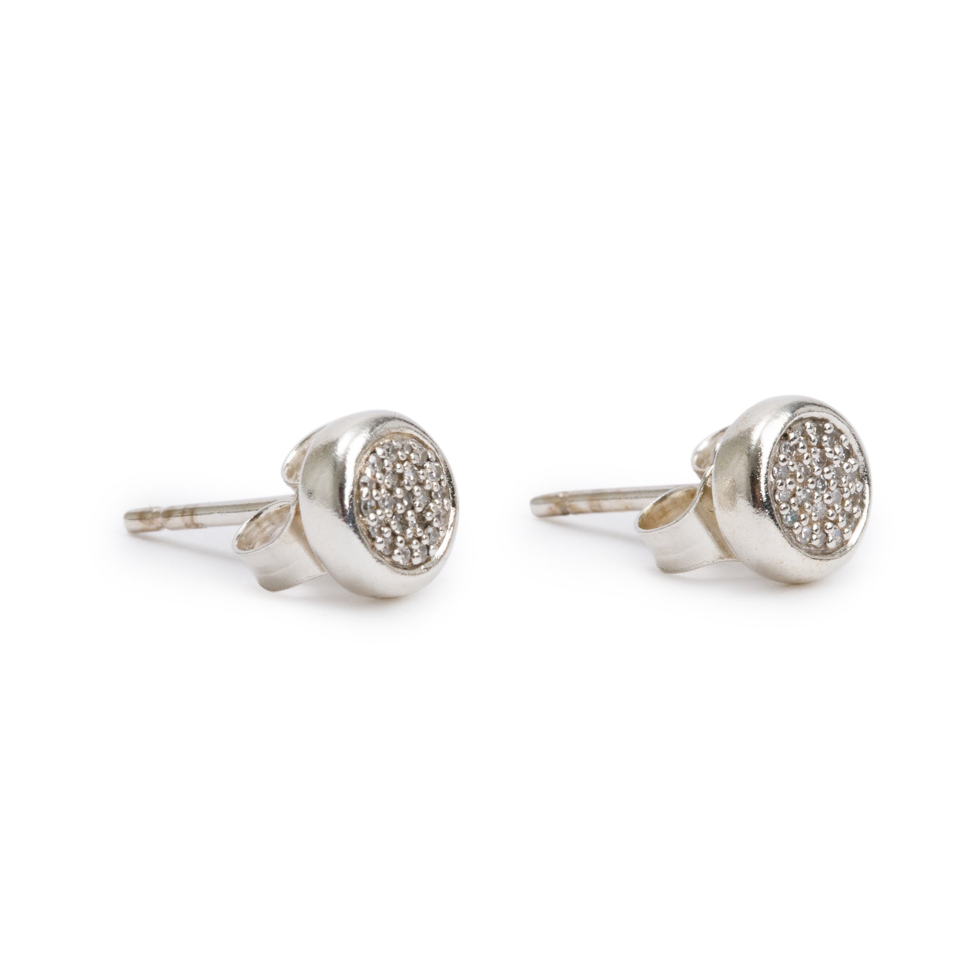 Links of London Sterling Silver Diamond Essential Round Stud Earrings