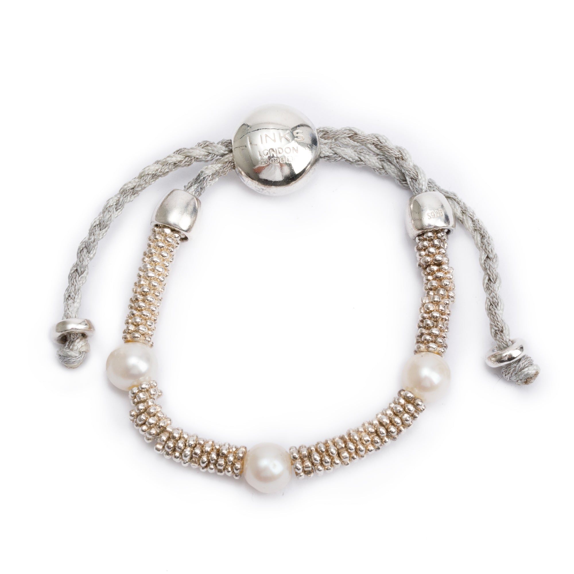 Links of London Sterling Silver Effervescence Pearl Friendship Bracelet