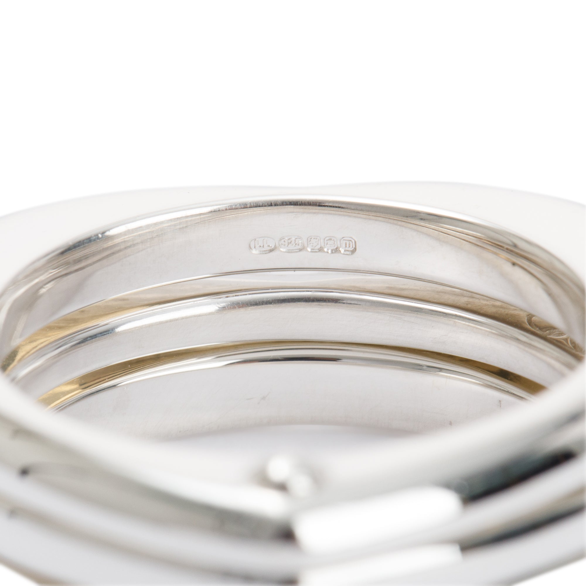 Links of London Sterling Silver Love Note Triple Heart Ring, Size 7.5