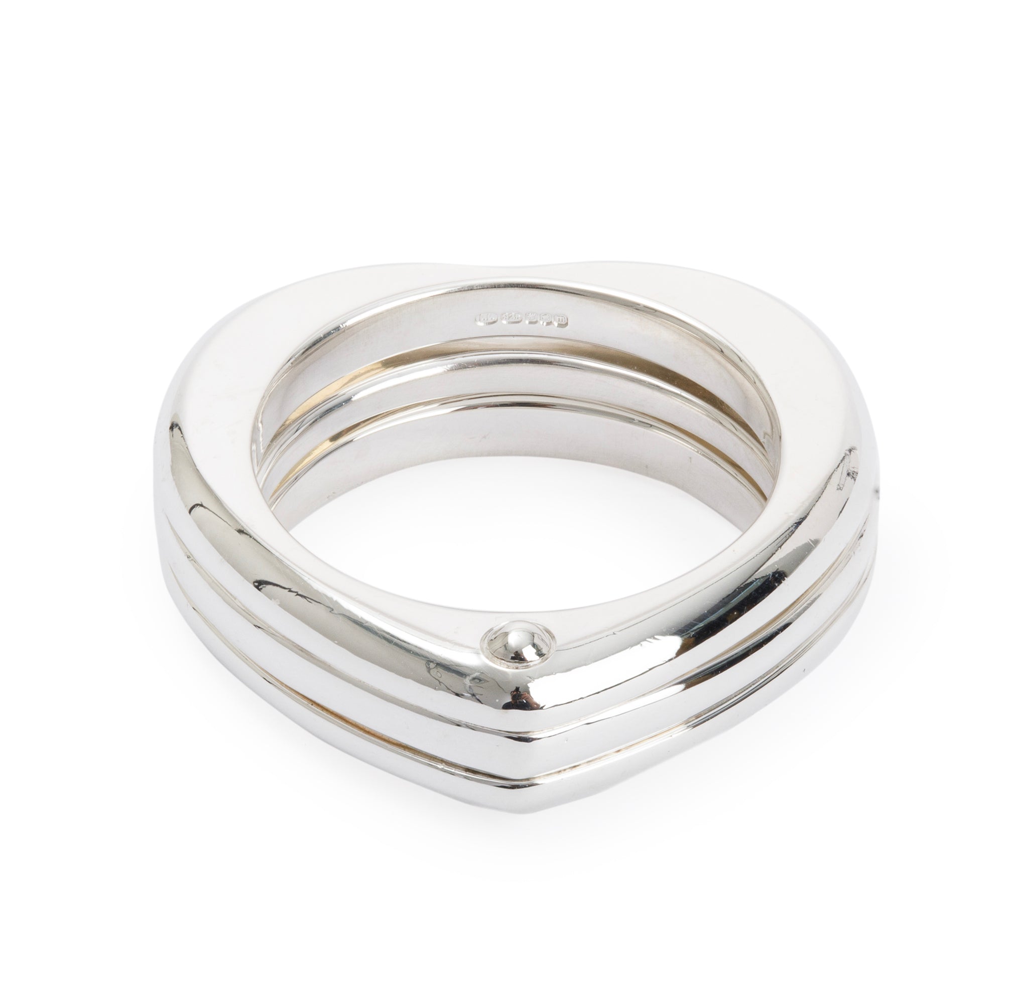 Links of London Sterling Silver Love Note Triple Heart Ring, Size 7.5