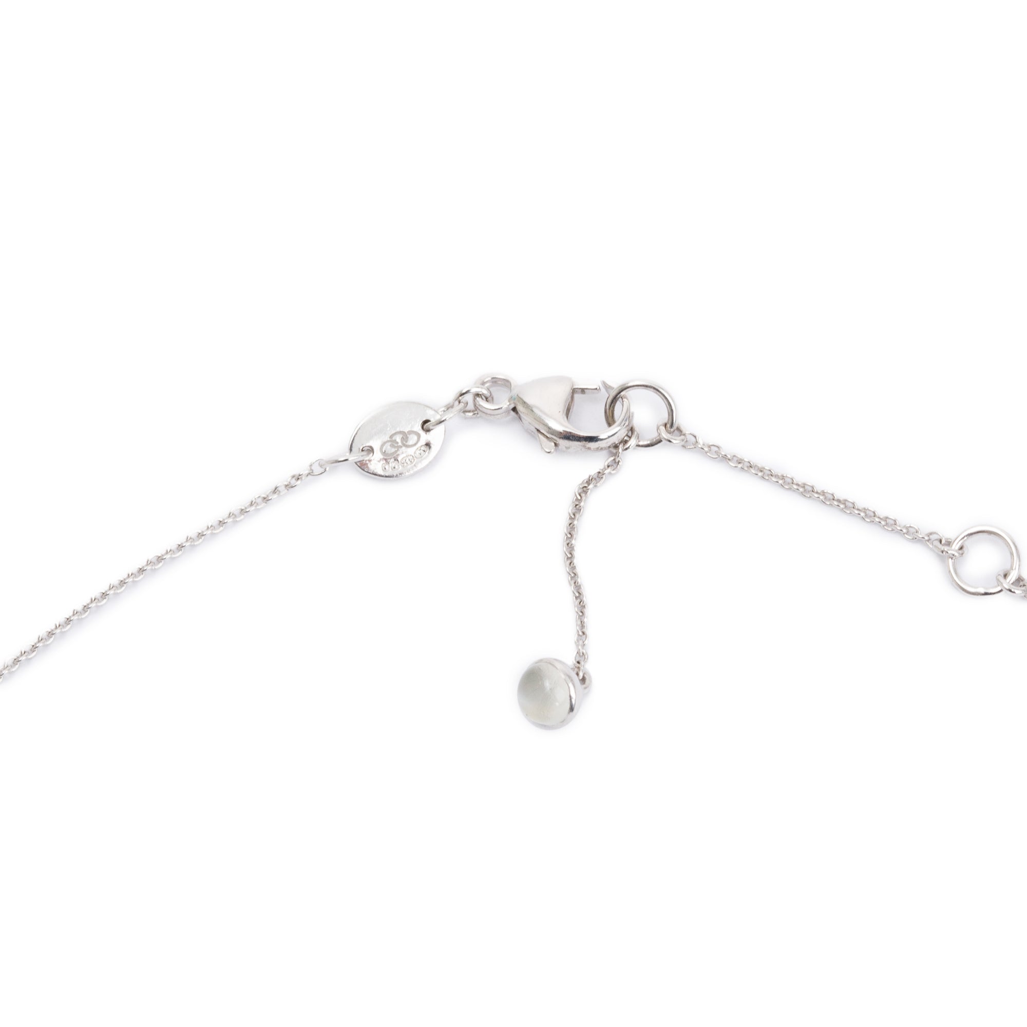 Links of London Sterling Silver Mini Open Heart Moonstone Pendant Necklace w/ Box