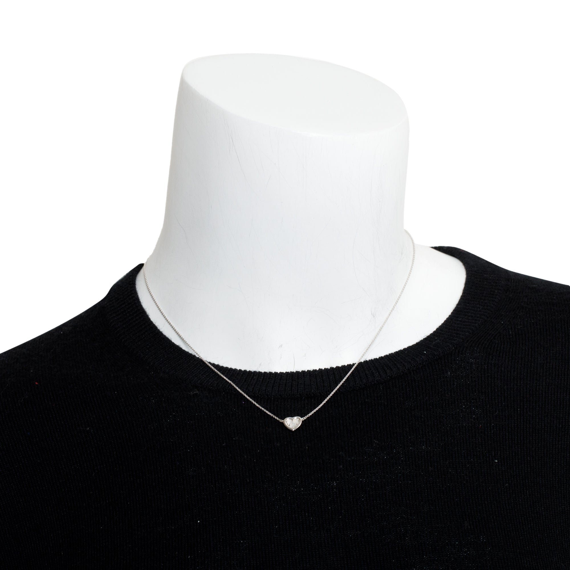 Links of London Sterling Silver Mini Open Heart Moonstone Pendant Necklace w/ Box