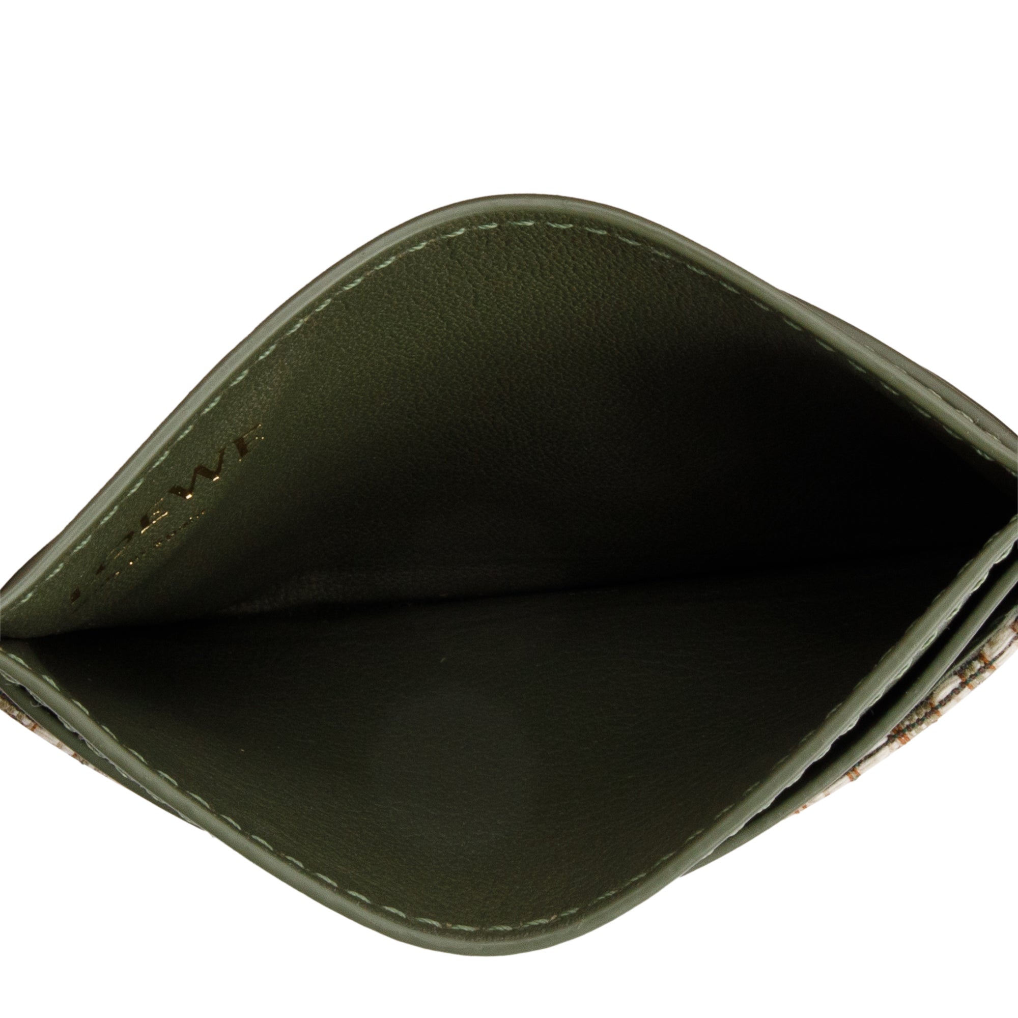 Loewe Avocado Calfskin Jacquard Anagram Cardholder