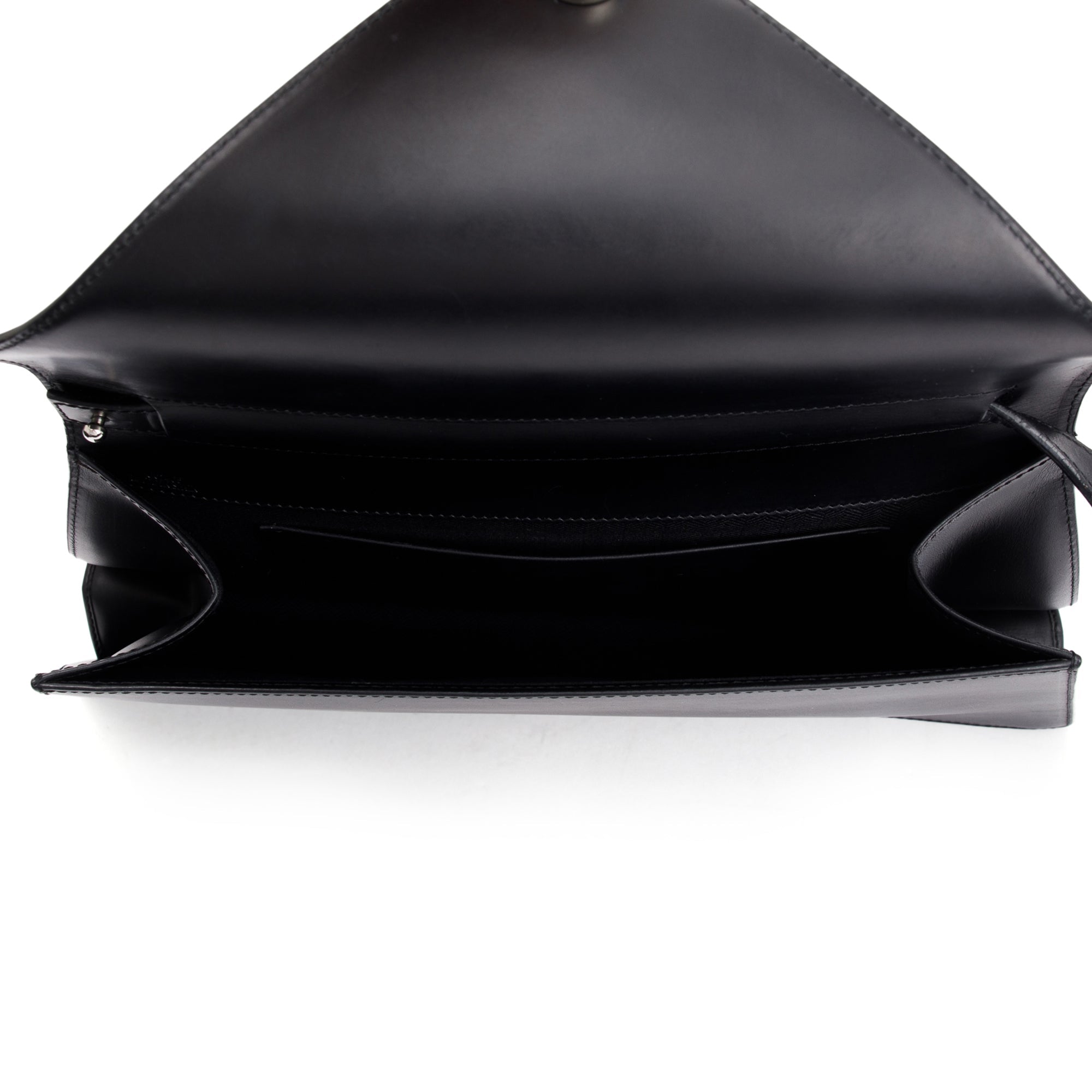 Loewe Black Calfskin Leather Triangle Shoulder Bag