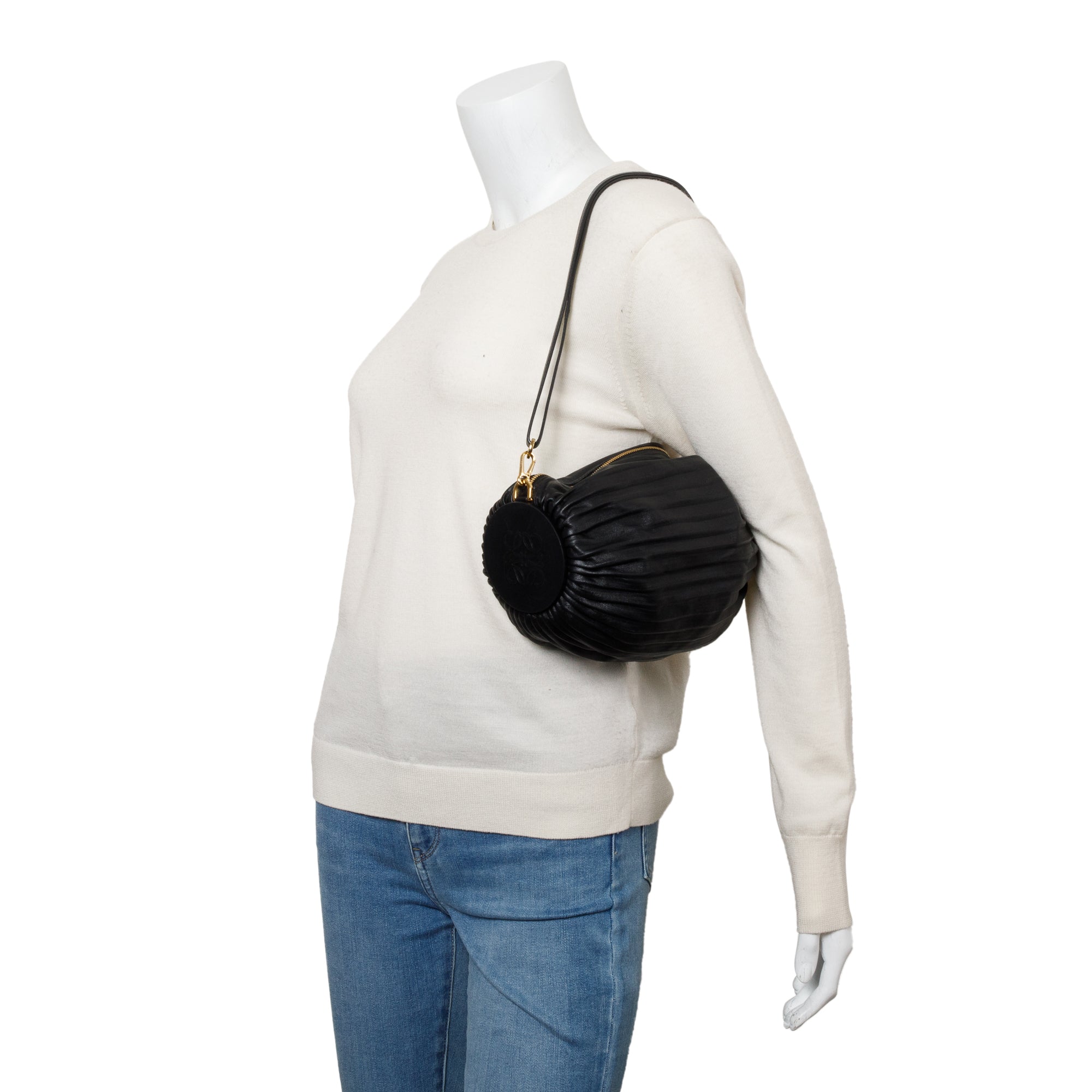 Loewe Black Nappa Leather Bracelet Pouch