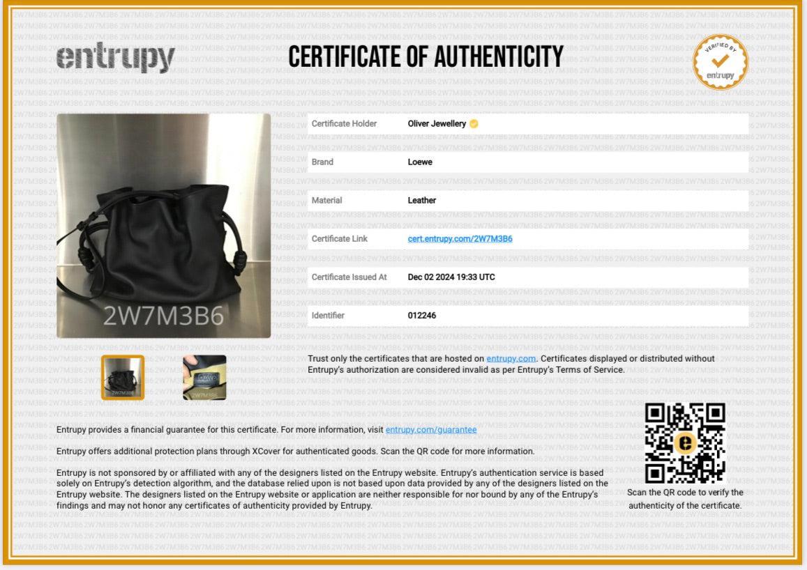 Loewe Black Nappa Leather Medium Flamenco Clutch Crossbody Bag