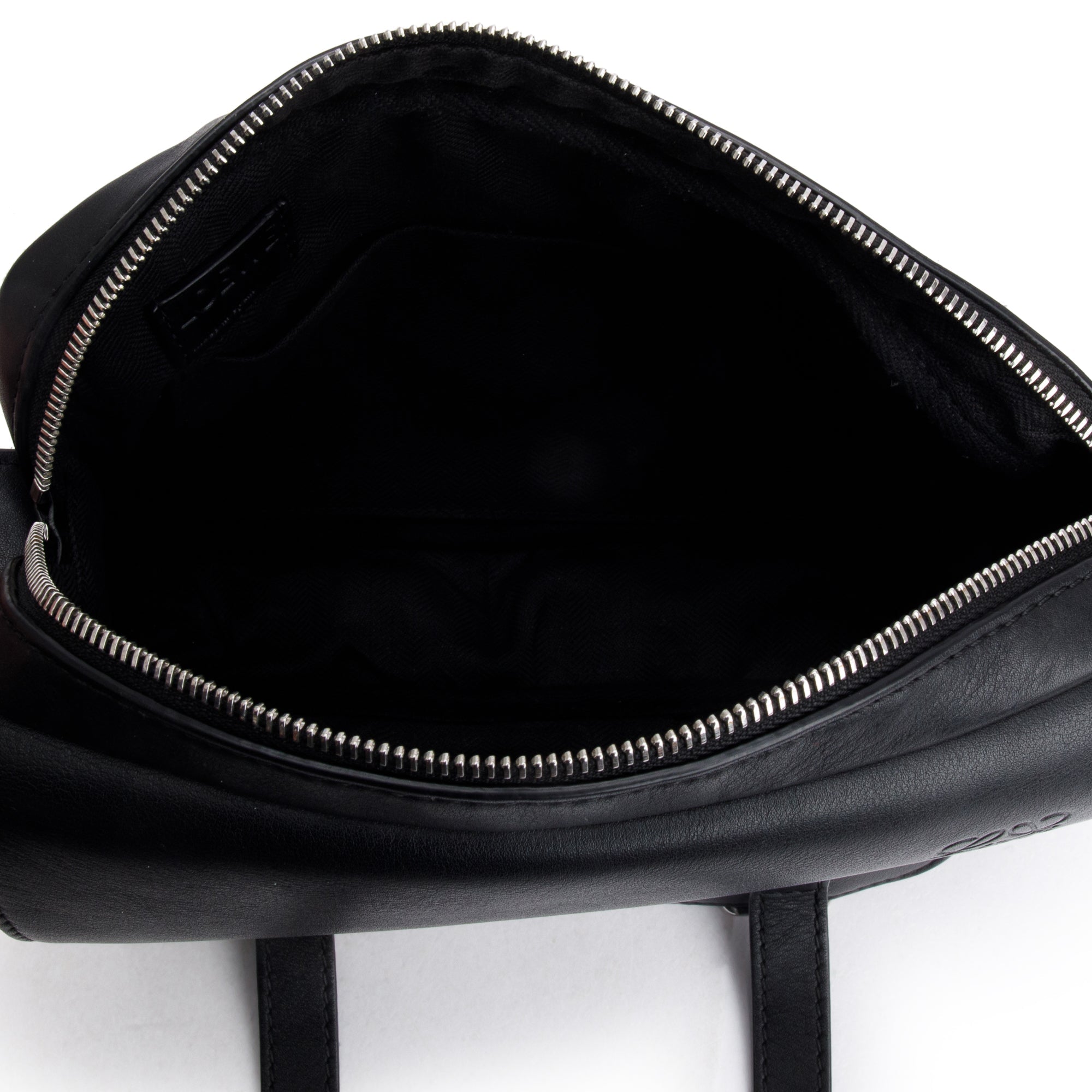 Loewe Black Supple Smooth Leather Jacquard XS Military Messenger Bag