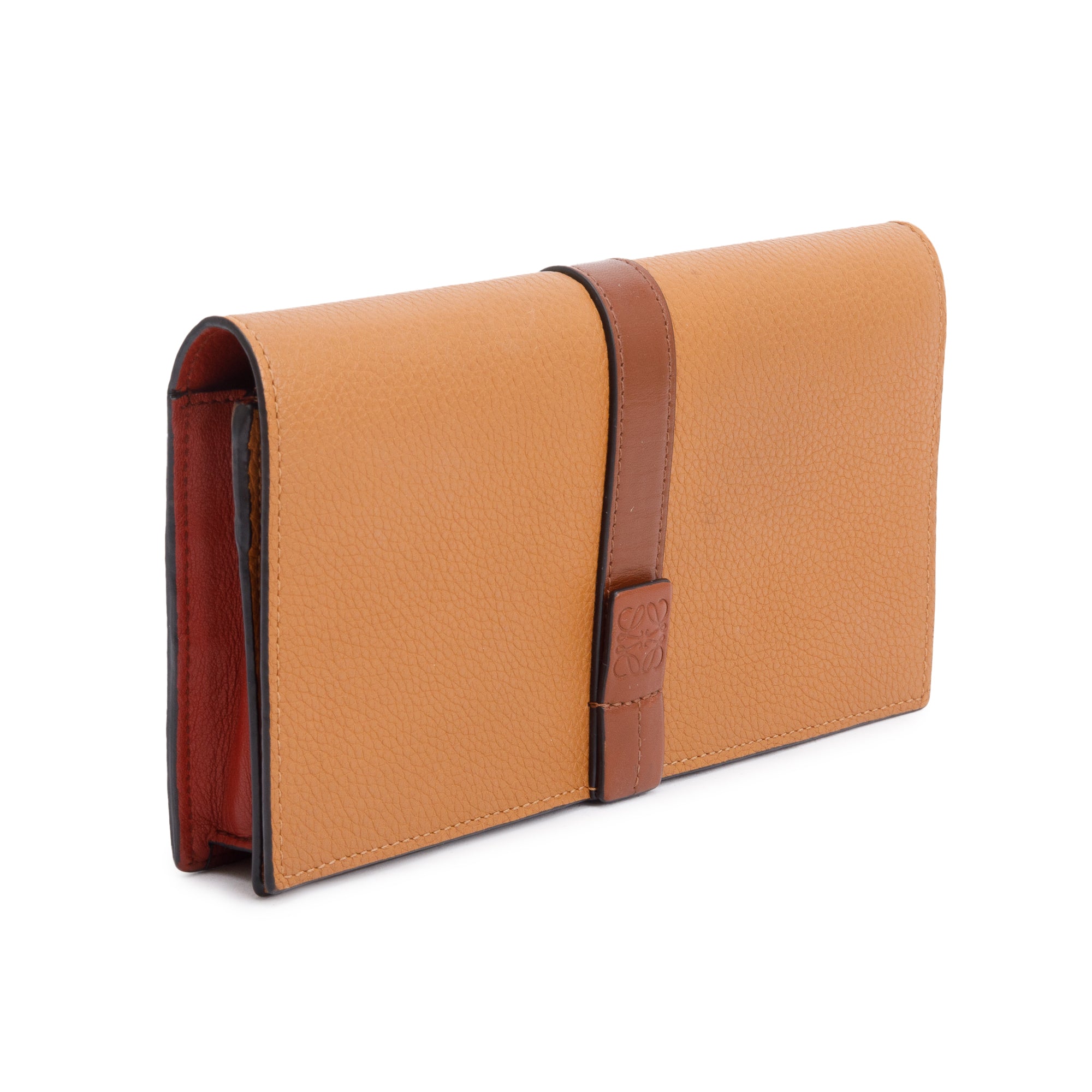 Loewe Brown Leather Wallet on Chain w/ Box