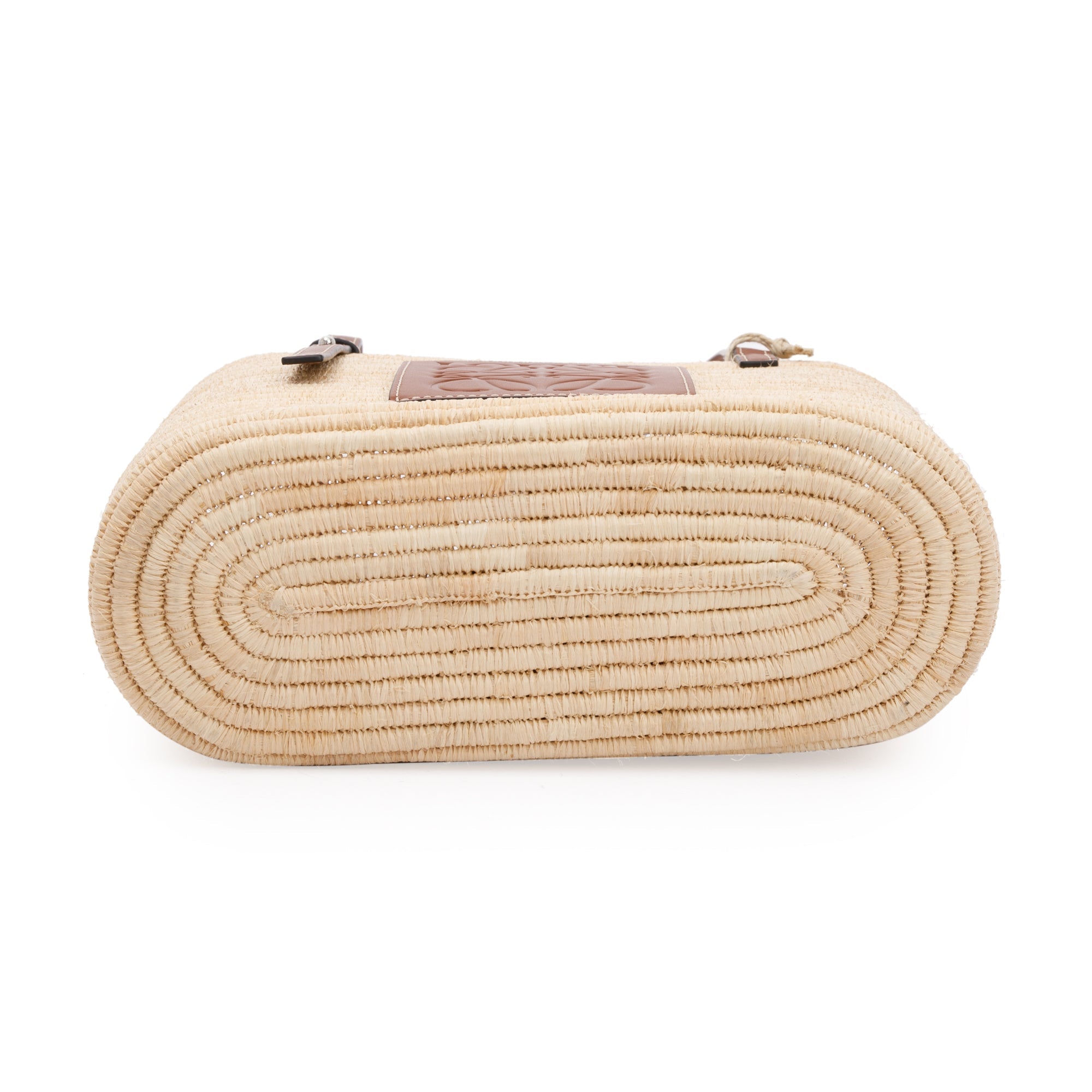 Loewe Neutral Raffia Small Square Basket Bag