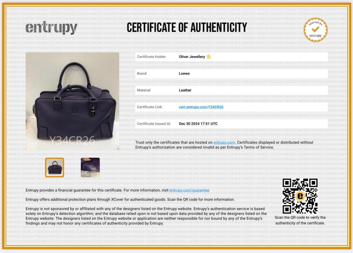 Loewe Purple Calfskin Leather Amazona 36 Bag