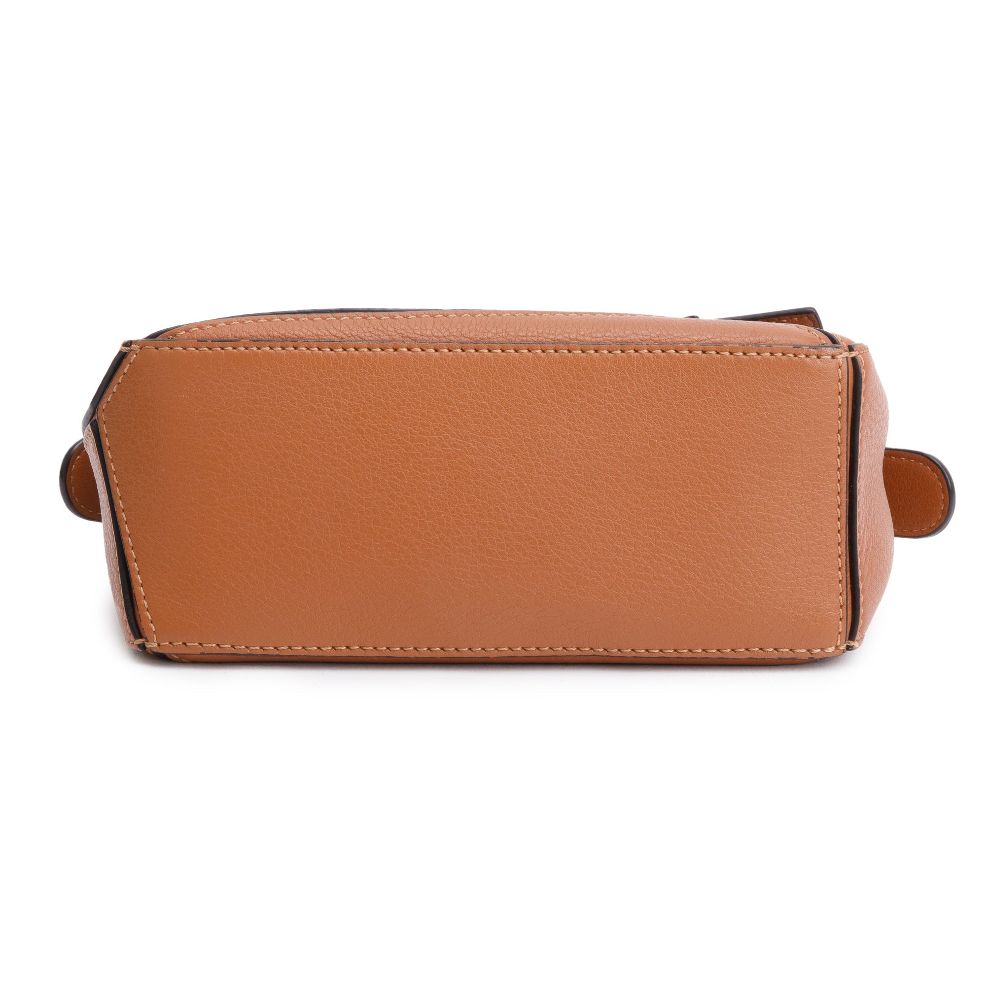 Loewe Tan Calfskin Leather Mini Puzzle Edge Bag w/ Strap