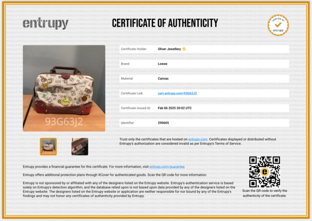 Loewe Vintage Beige Printed Logo Canvas Suede Doctor Bag