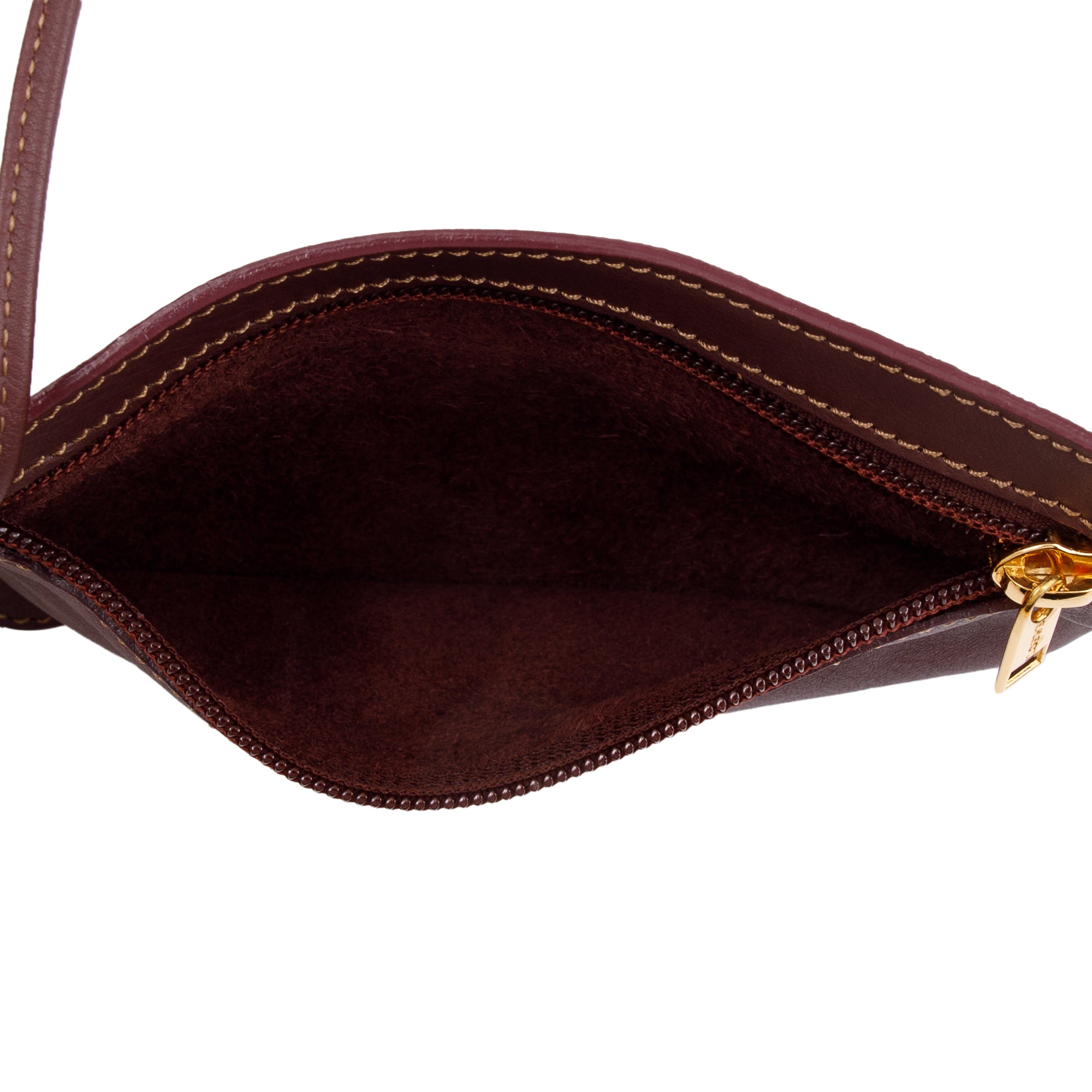 Loewe Vintage Burgundy Calfskin Leather Logo Bucket Bag w/ Pouch