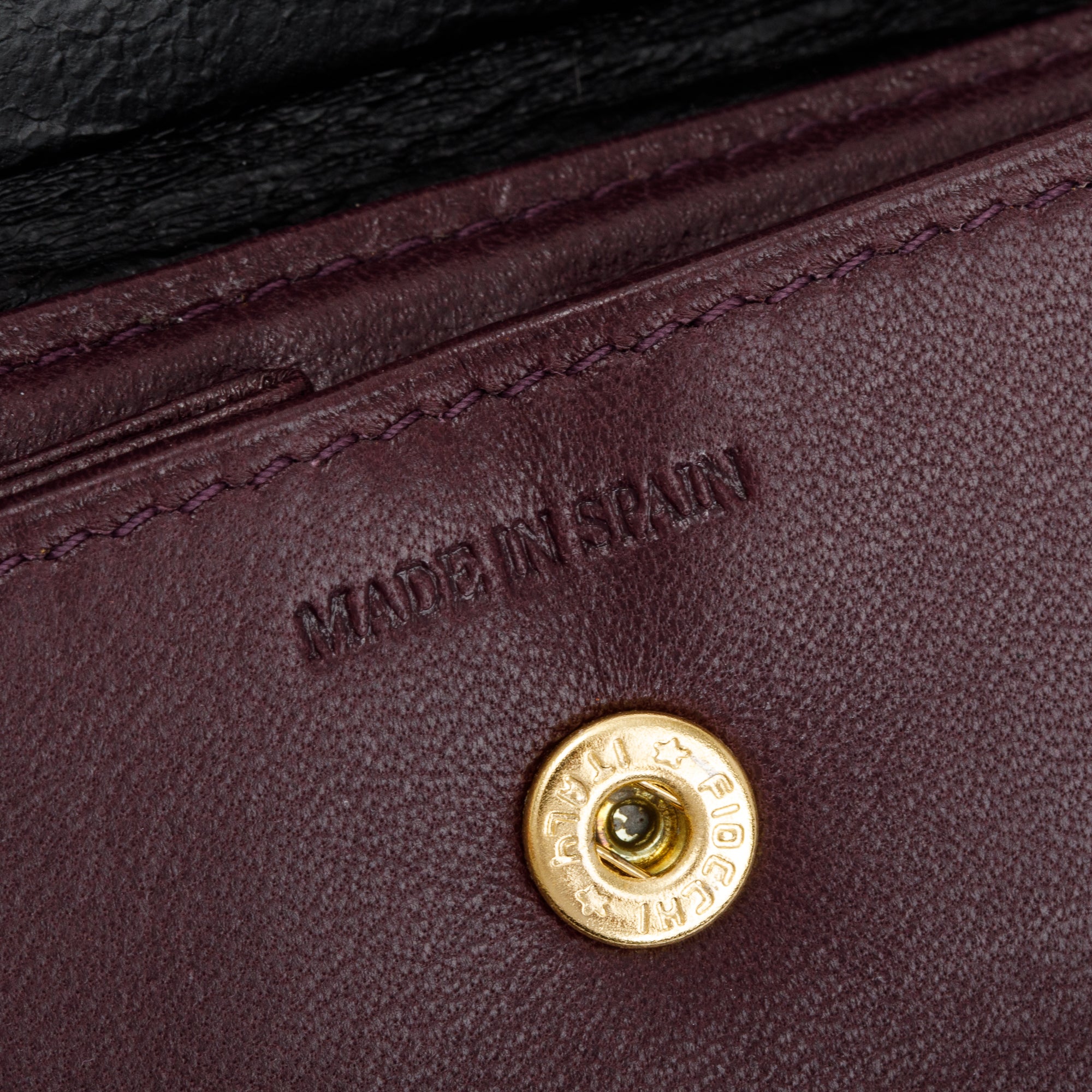 Loewe Vintage Burgundy Lambskin Leather Bifold Coin Wallet