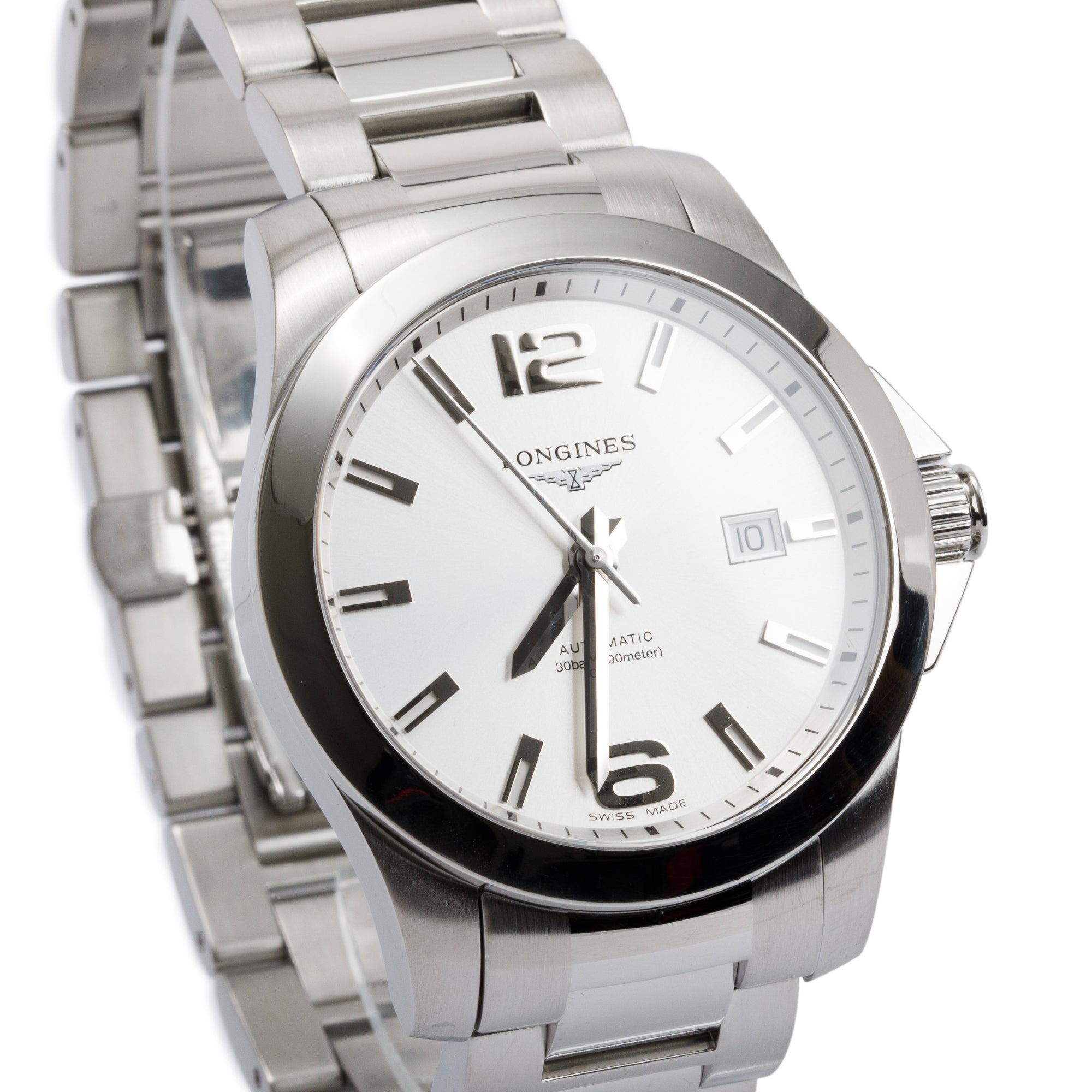 Longines Stainless Steel Conquest 41 MM Automatic Watch w/ Box & Papers