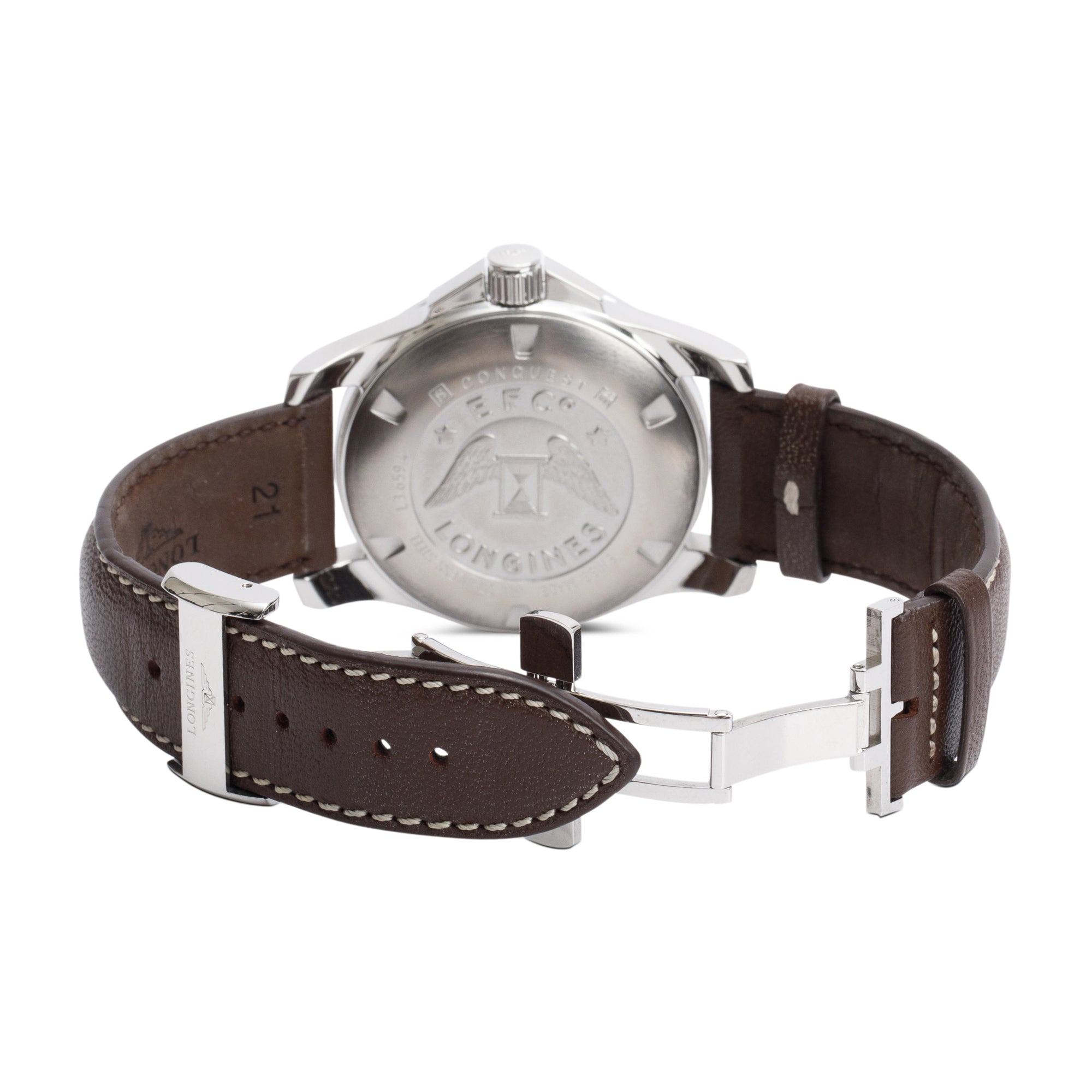 Longines Stainless Steel Conquest 41 MM Quartz Watch w/ Box