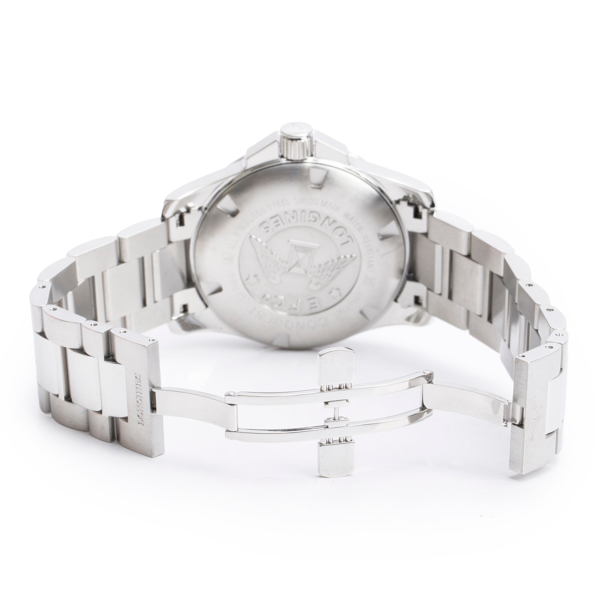 Longines Stainless Steel Conquest 43 MM Quartz Watch w/ Box & Papers