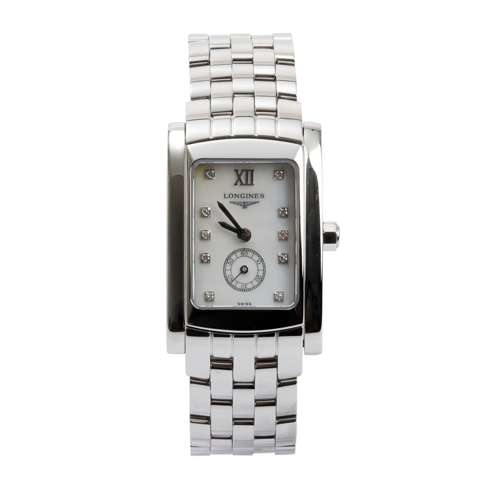 Longines Stainless Steel Diamond Dial DolceVita Watch
