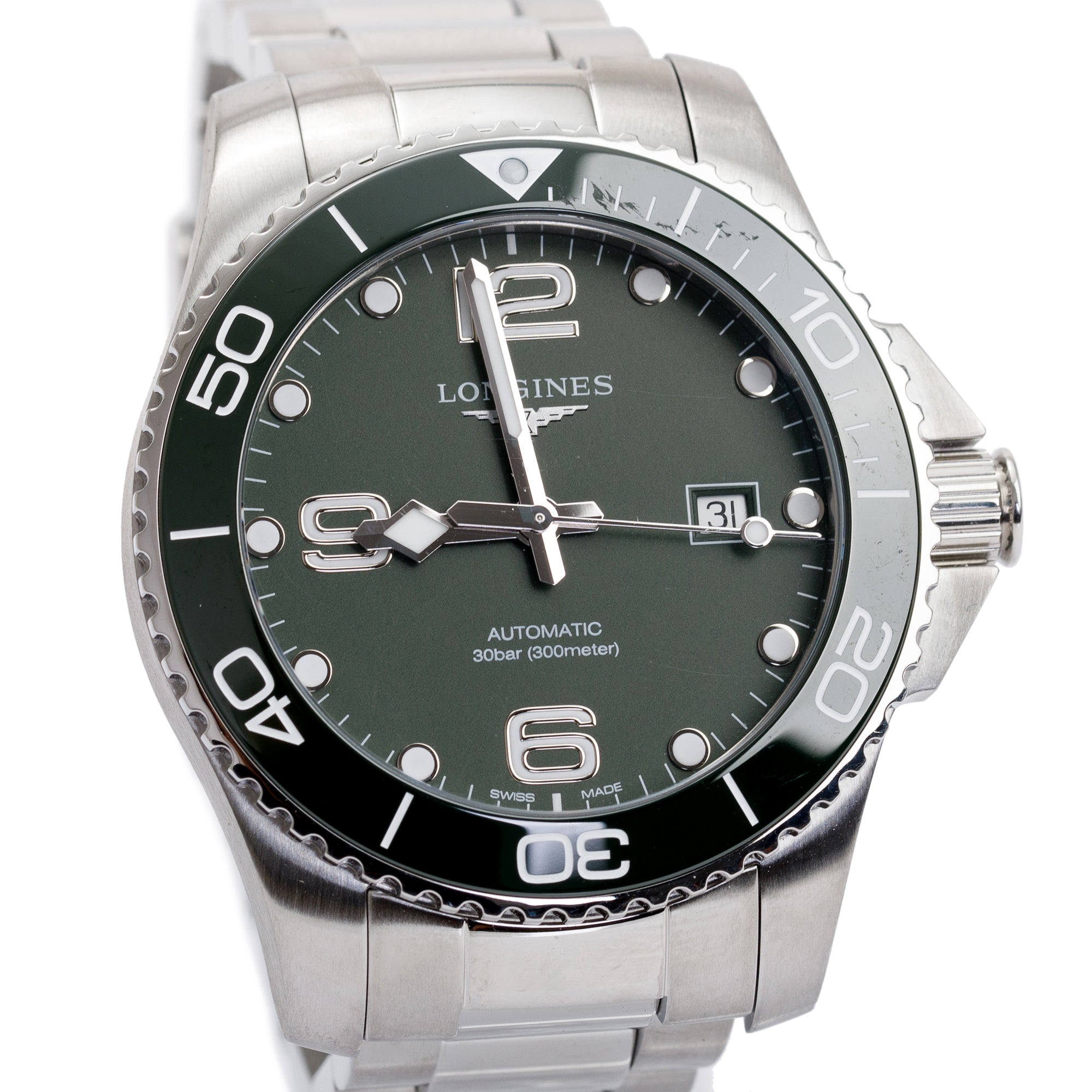 Longines Stainless Steel HydroConquest 43 MM Automatic Watch w/ Box & Papers