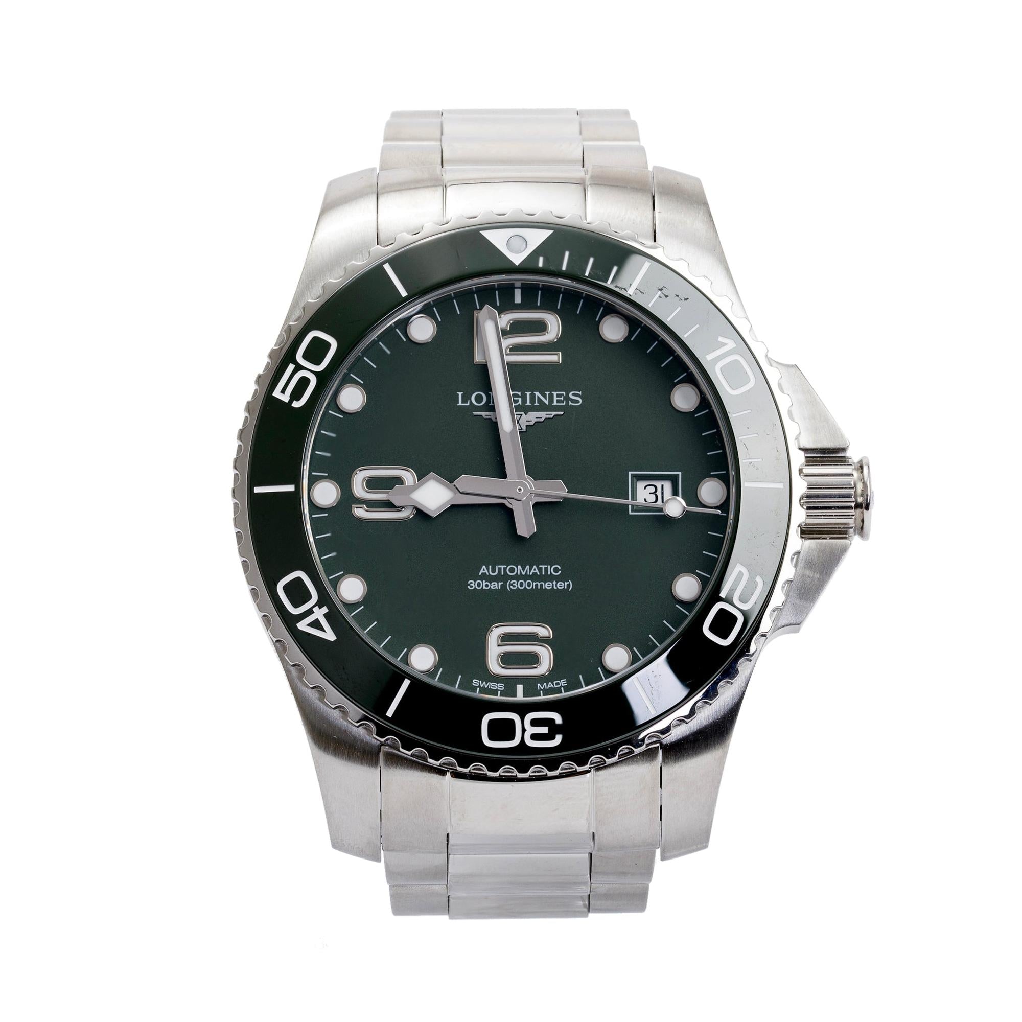 Longines Stainless Steel HydroConquest 43 MM Automatic Watch w/ Box & Papers