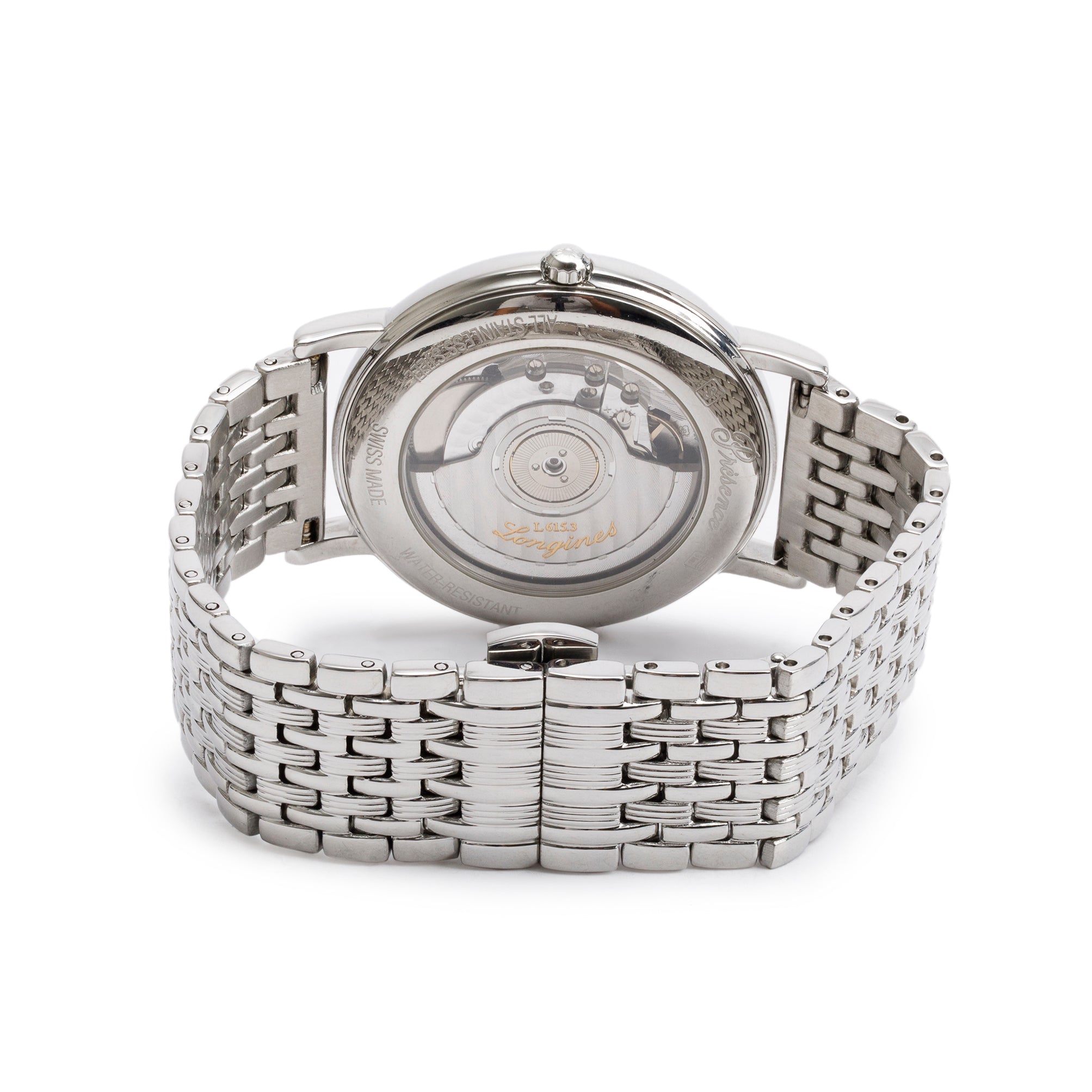 Longines Stainless Steel Presence 38.5 MM Automatic Watch w/ Box & Papers & Extra Strap