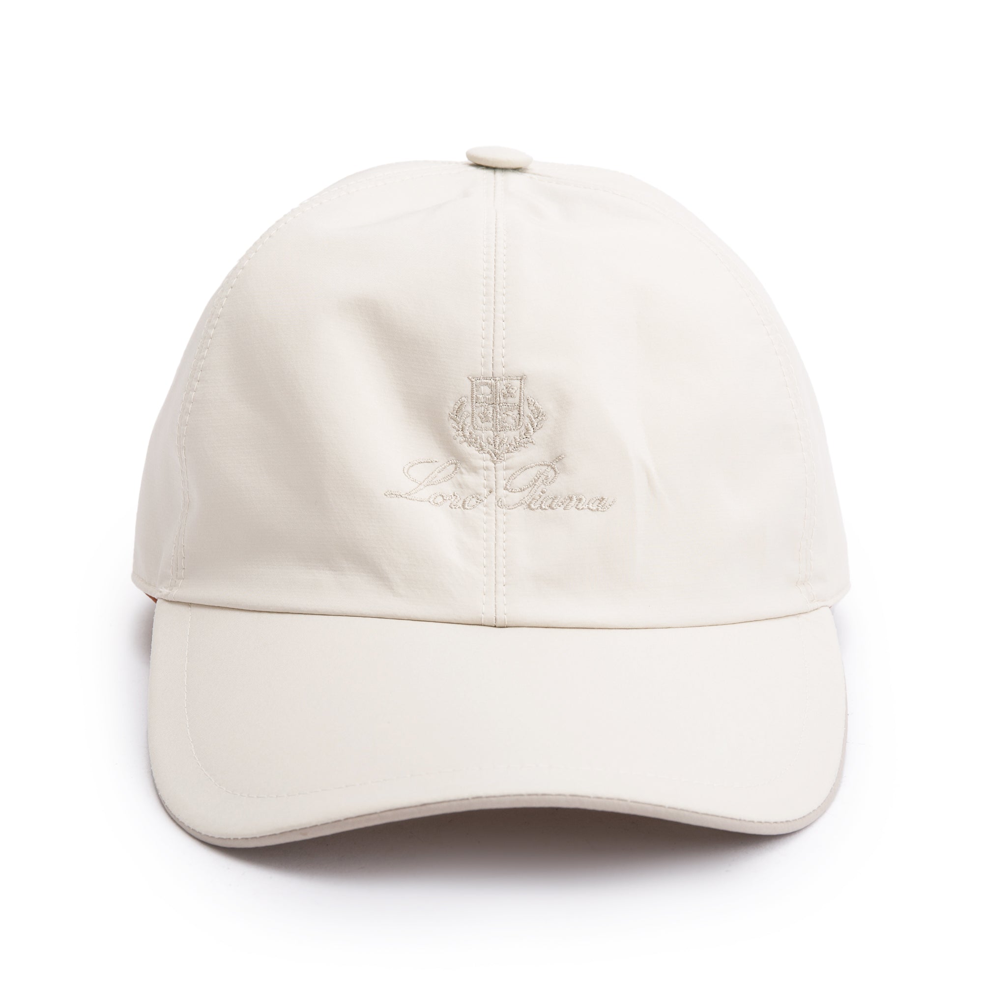 Loro Piana Ivory Microfiber Baseball Cap, Size M