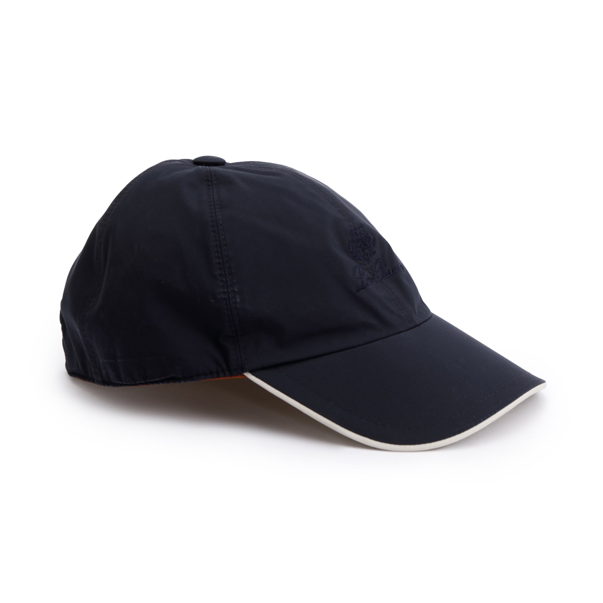 Loro Piana Navy Microfiber Baseball Cap, Size M