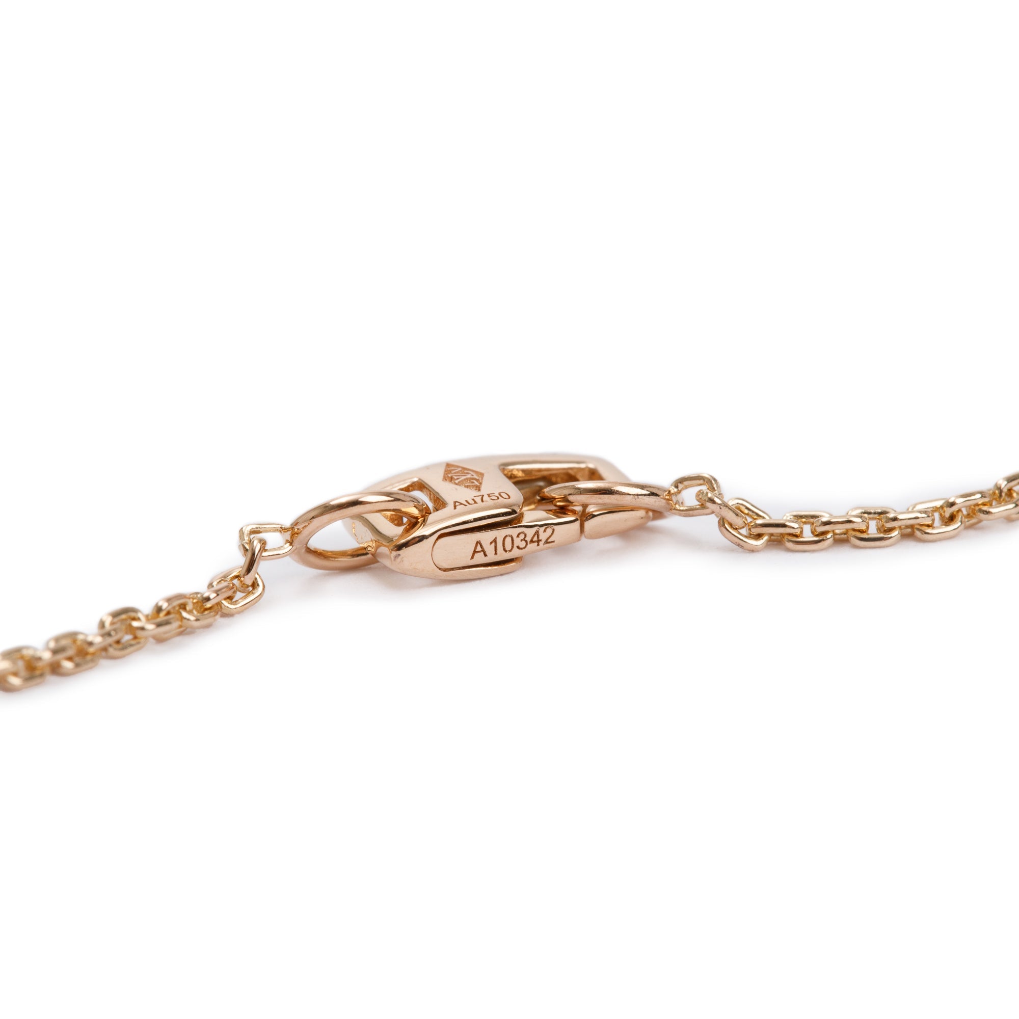 Louis Vuitton 18k Rose Gold Lockit Pendant Necklace w/ Box