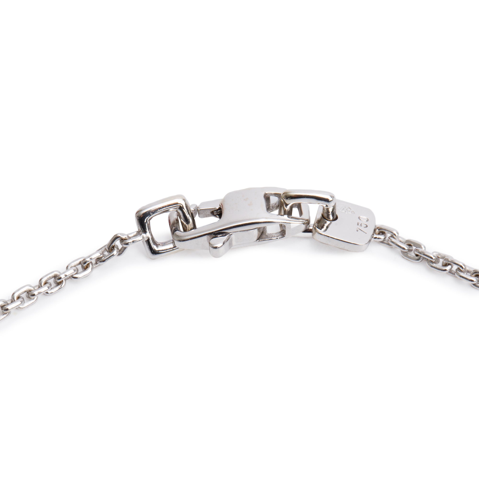 Louis Vuitton 18k White Gold Pave Diamond Heart Locket Pendant Necklace