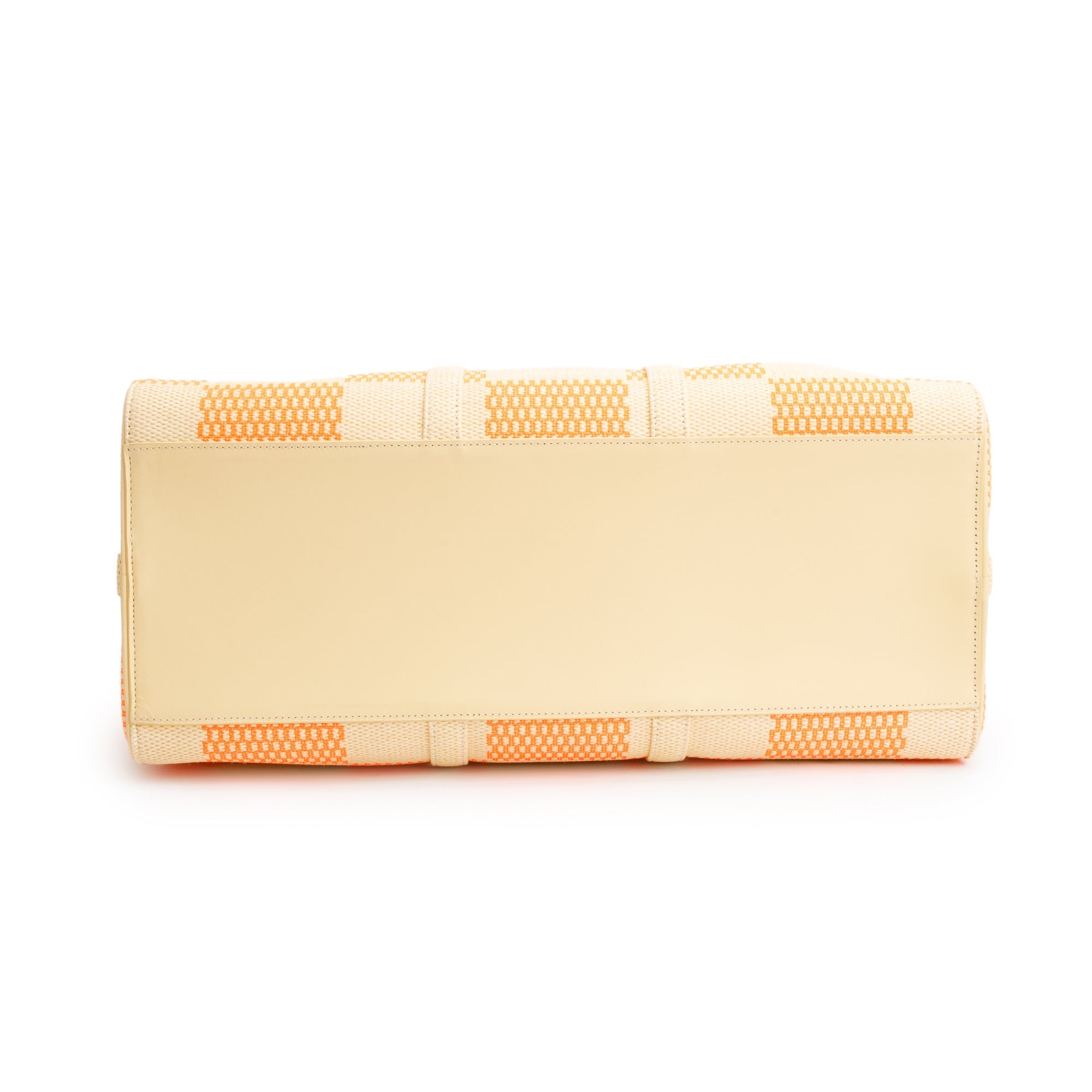 Louis Vuitton 2020 Beige/ Orange Damier Giant Raffia Keepall Bandouliere 50