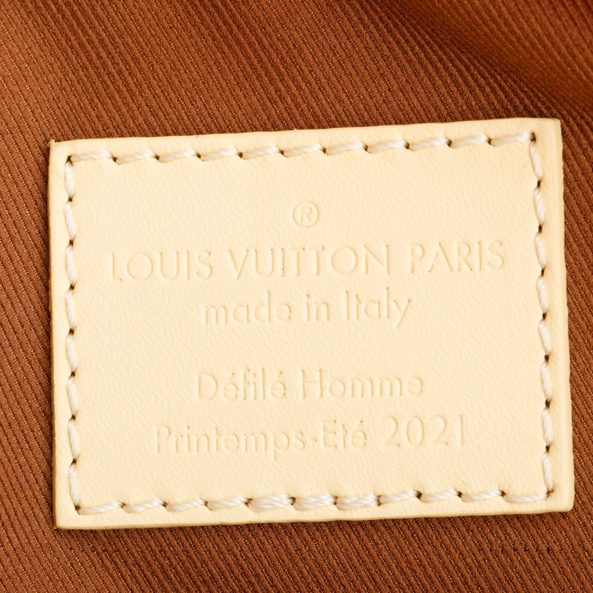 Louis Vuitton 2020 Beige/ Orange Damier Giant Raffia Keepall Bandouliere 50