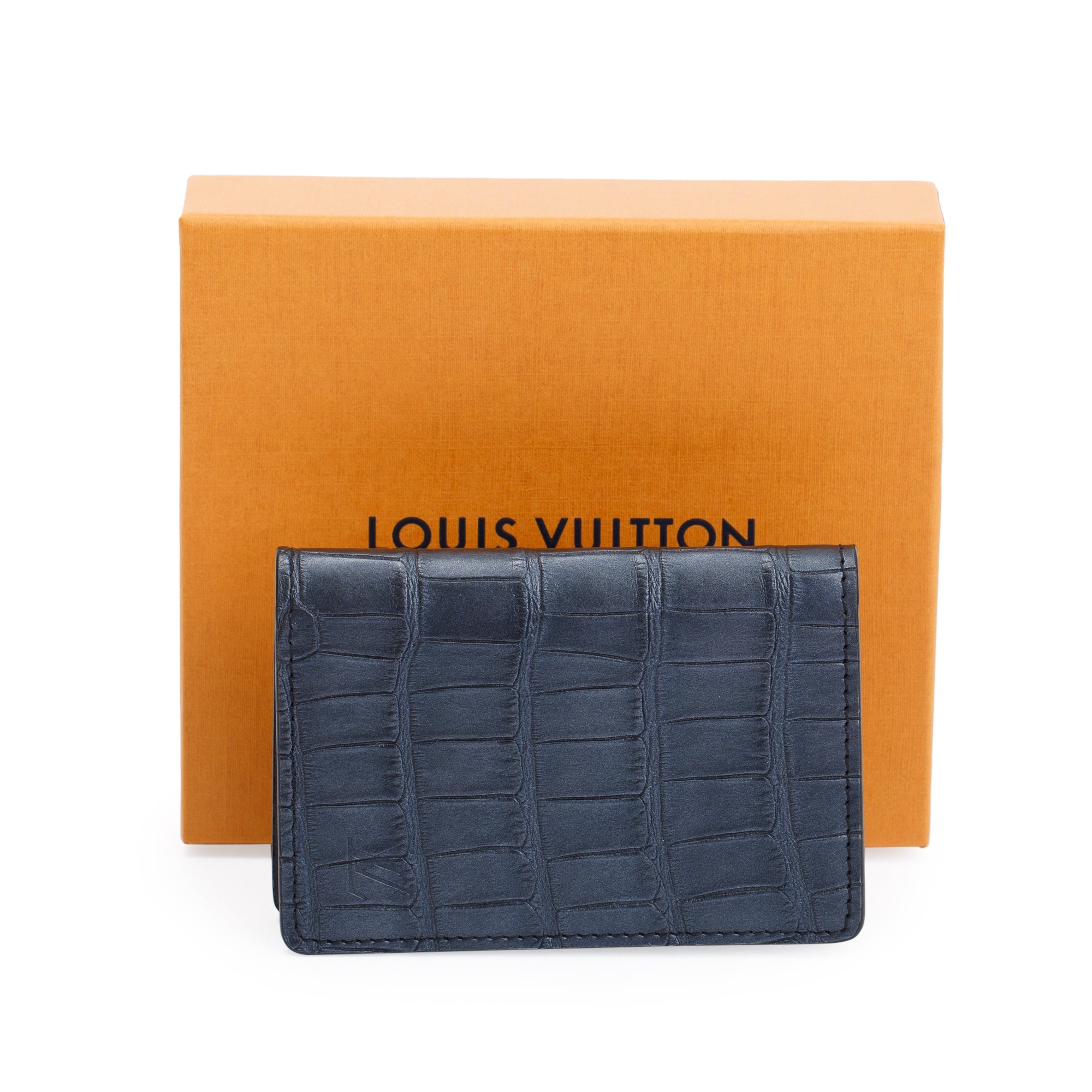 Louis Vuitton 2020 Black Crocodilien Mat Pocket Organizer w/ Box