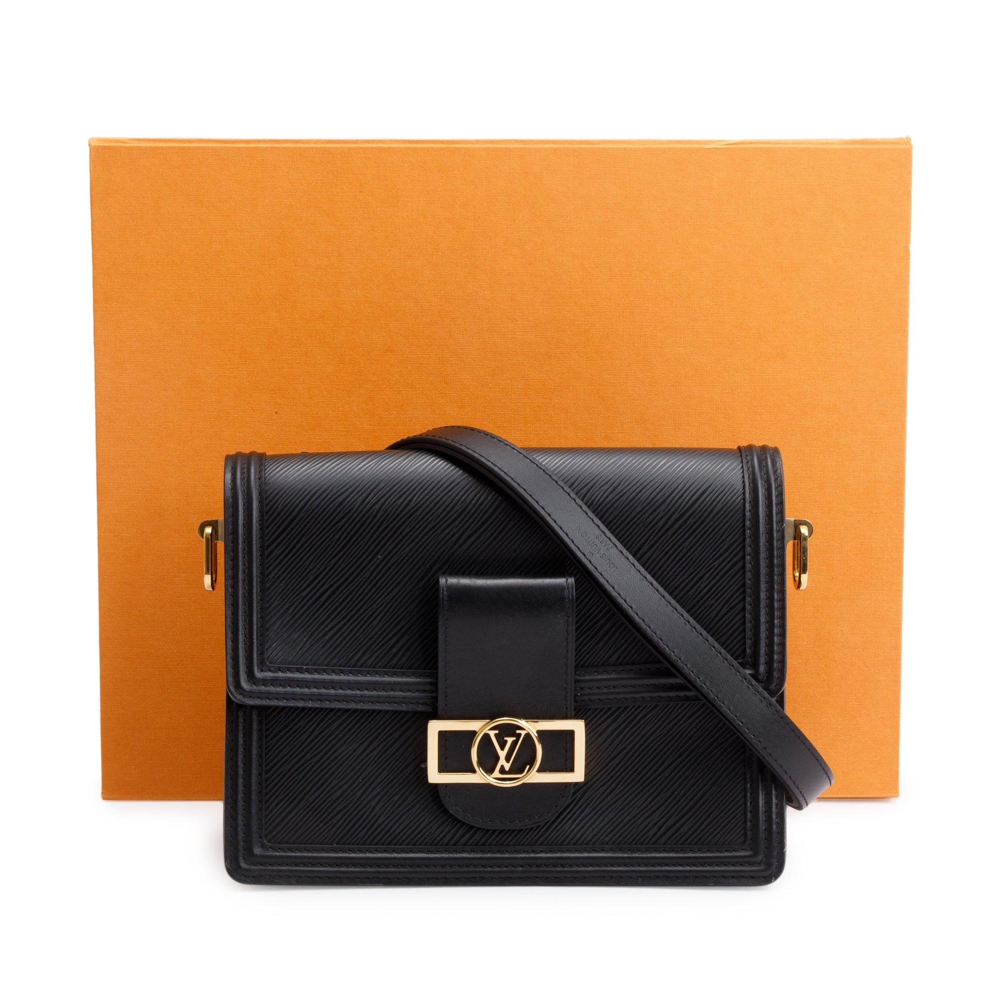 Louis Vuitton 2020 Black Epi Leather Dauphine MM w/ Straps & Box