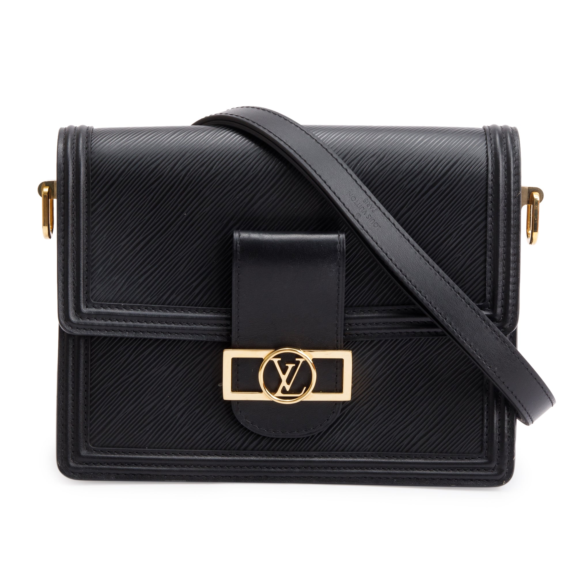 Louis Vuitton 2020 Black Epi Leather Dauphine MM w/ Straps & Box