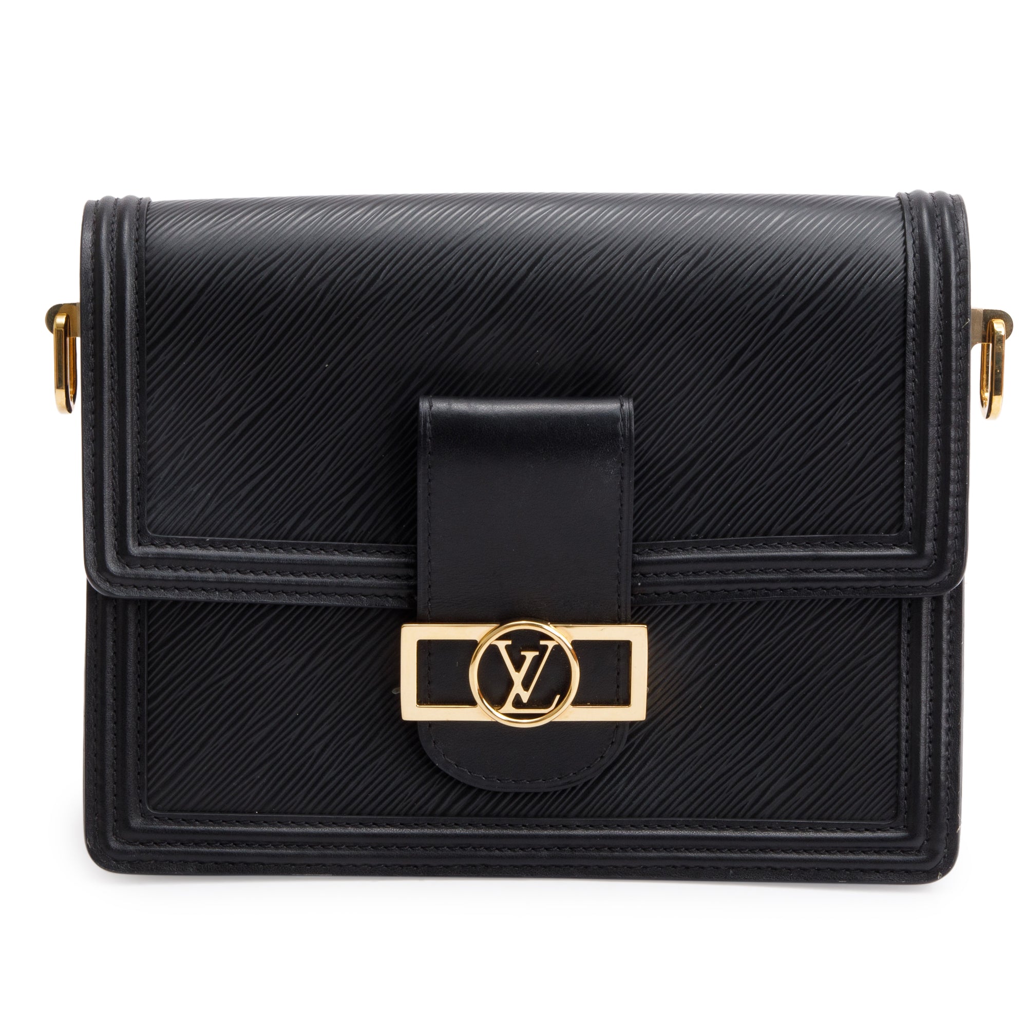 Louis Vuitton 2020 Black Epi Leather Dauphine MM w/ Straps & Box