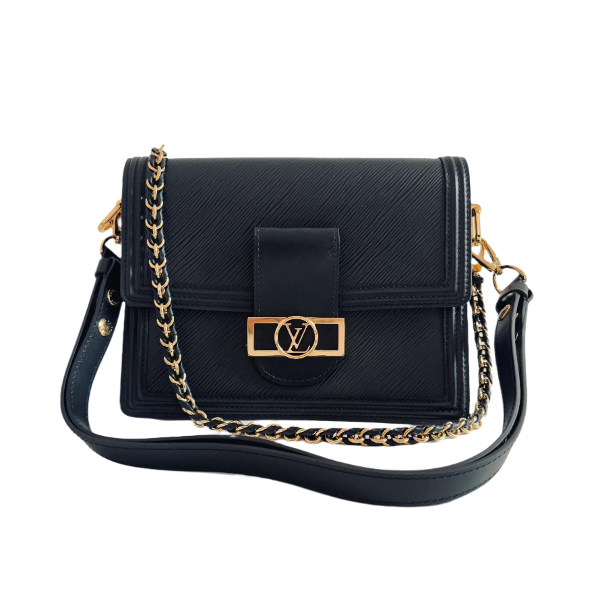 Louis Vuitton 2020 Black Epi Leather Dauphine MM w/ Straps & Box