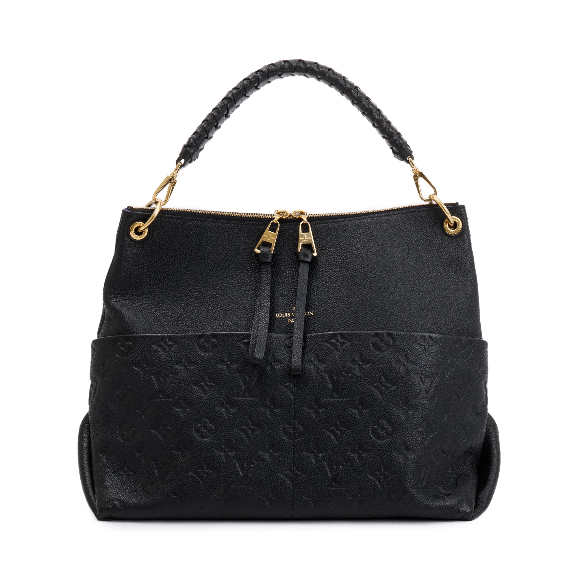 Louis Vuitton 2020 Black Monogram Empreinte Maida Hobo Bag w/ Strap