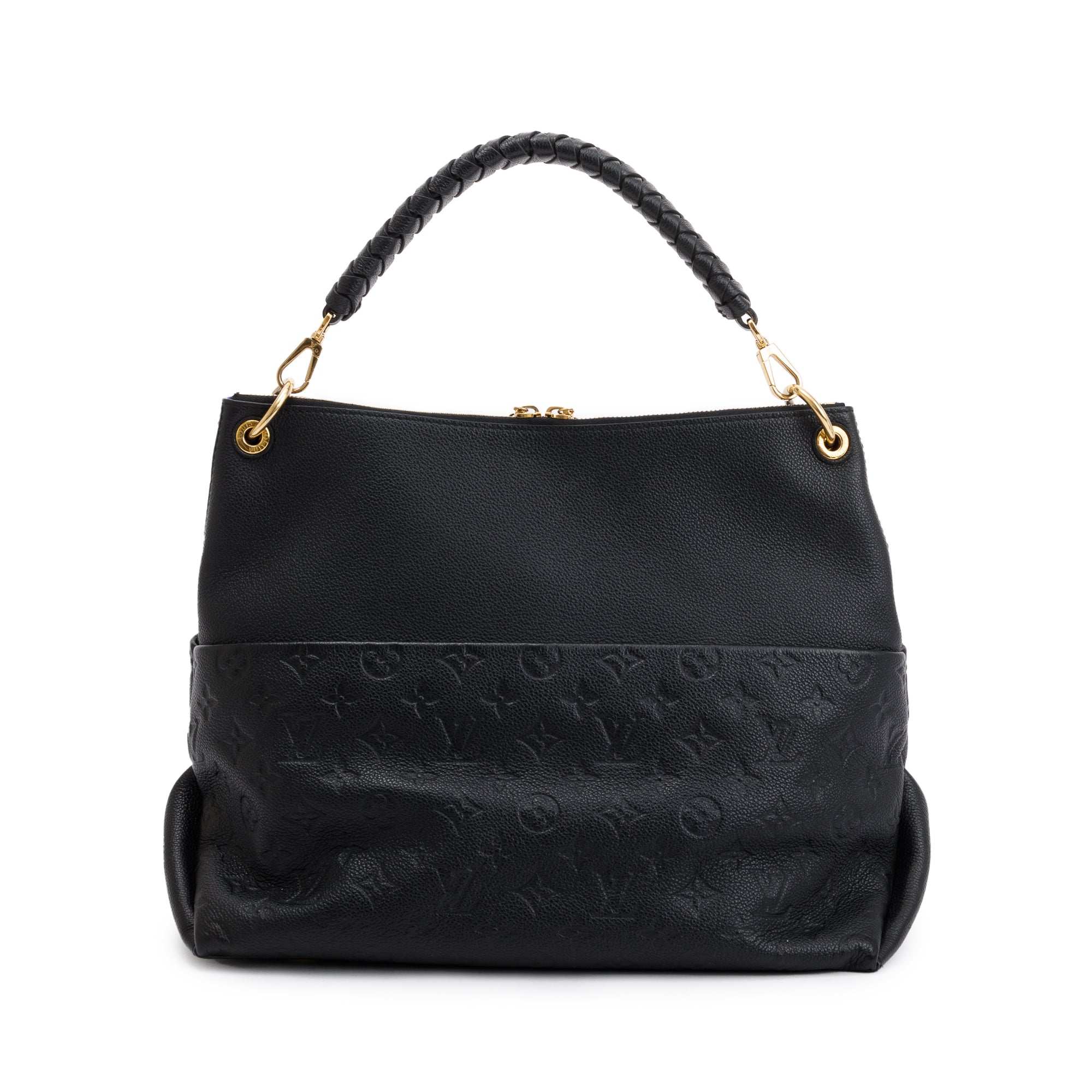 Louis Vuitton 2020 Black Monogram Empreinte Maida Hobo Bag w/ Strap