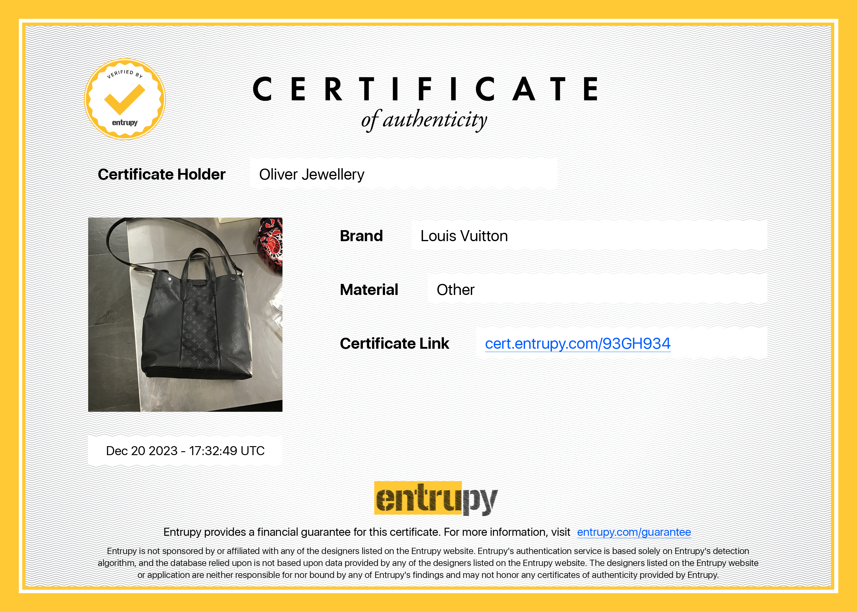 Louis Vuitton 2020 Black Monogram Taigarama City Tote w/ Strap