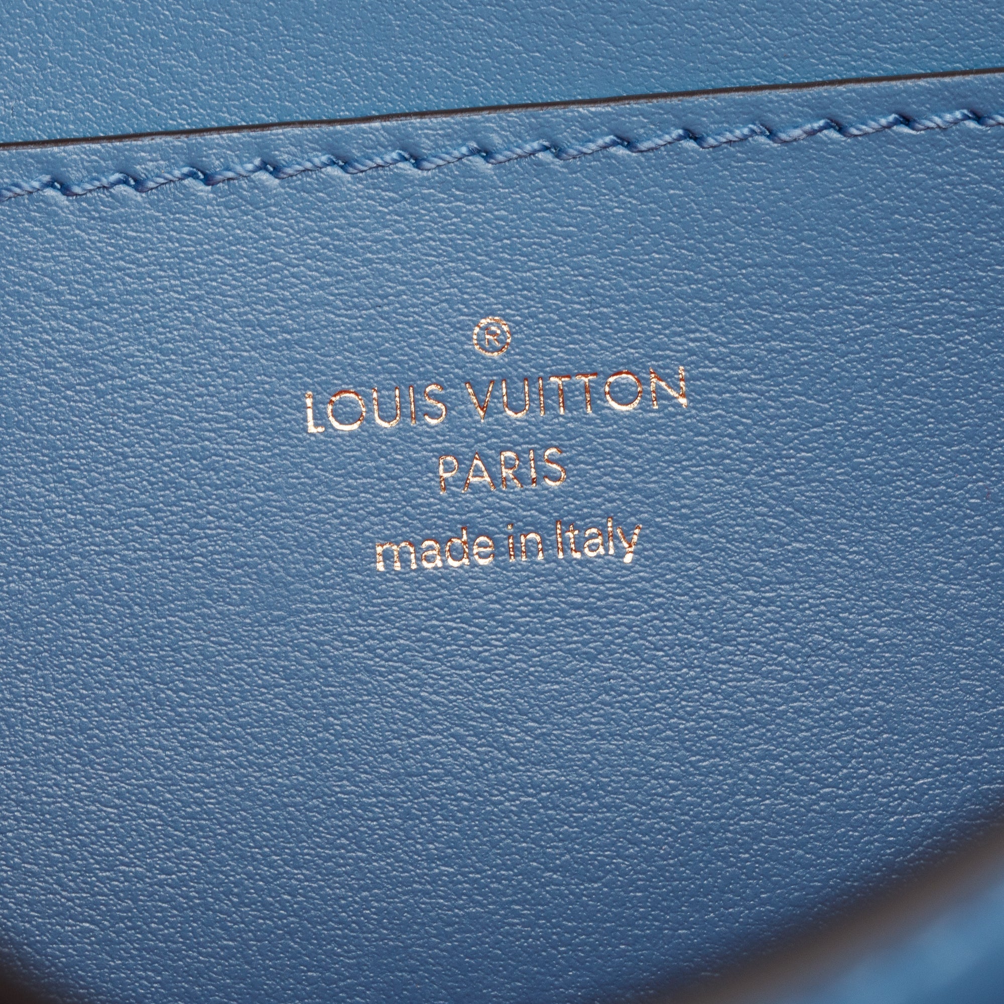 Louis Vuitton 2020 Blue Calfskin Leather LV Pont 9
