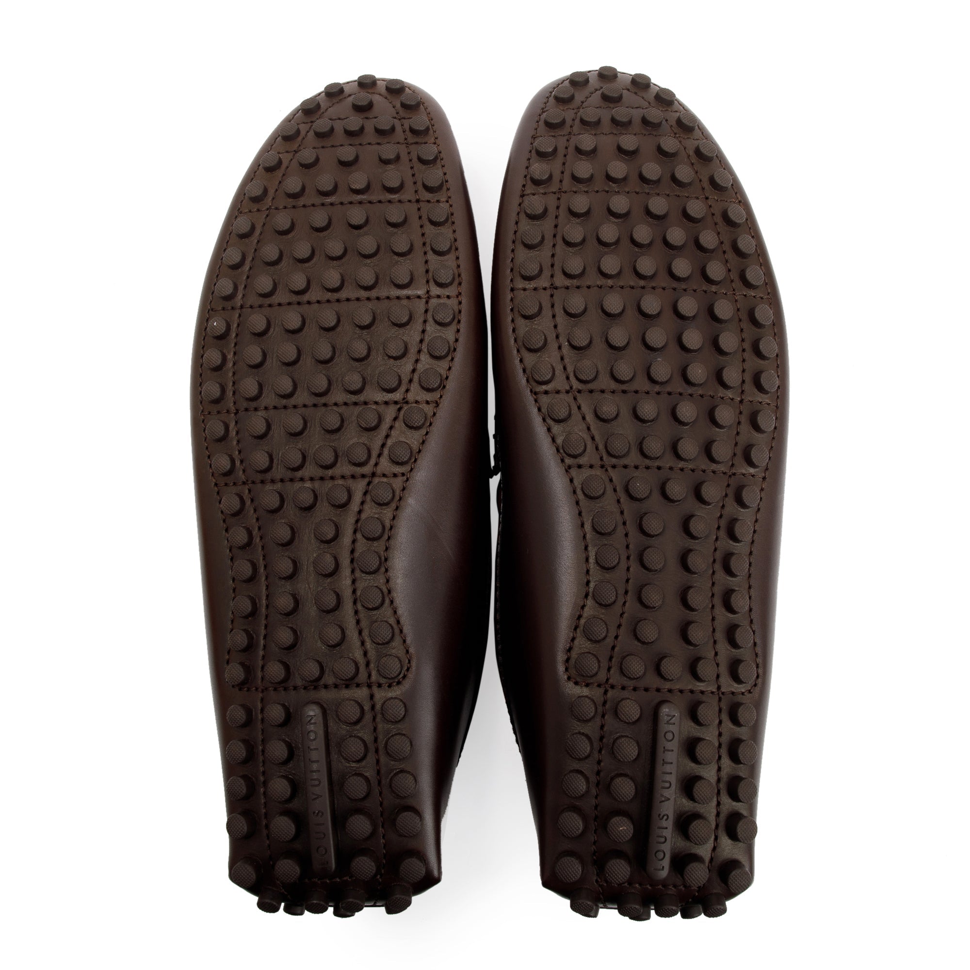 Louis Vuitton 2020 Brown Calf Leather Monte Carlo Moccasin Loafers, Size 12 w/ Box